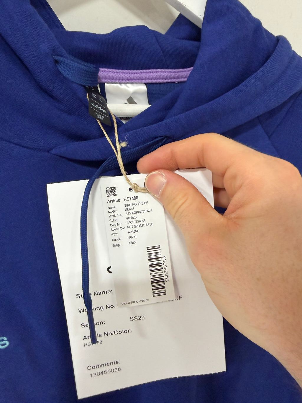 Adidas Tiro Hoodie – Victory Blue