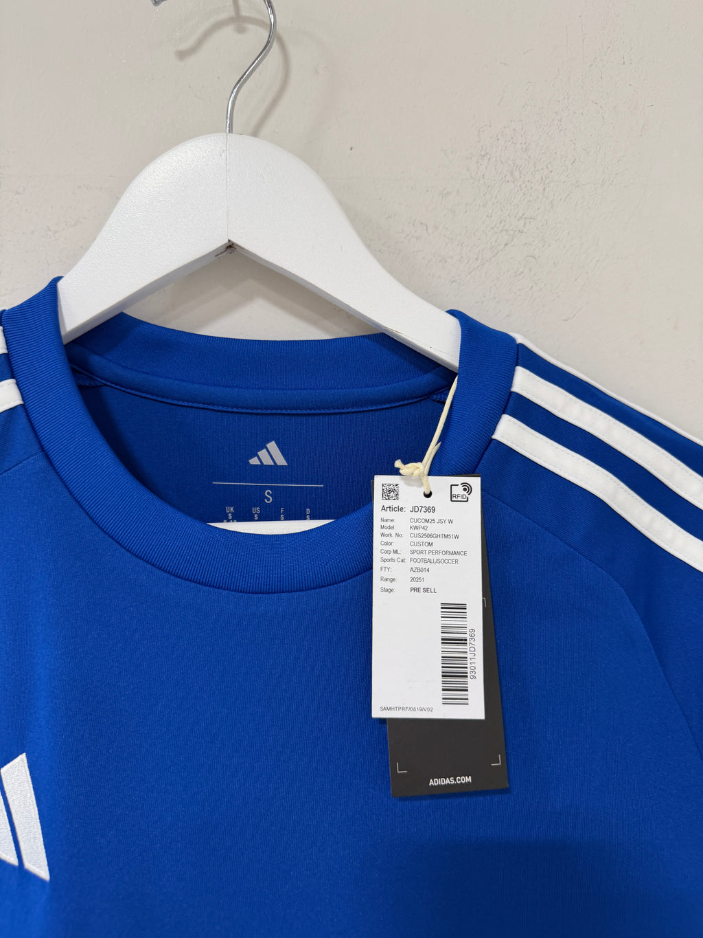 Adidas Womens Jersey Royal Blue/Yellow Sz Small