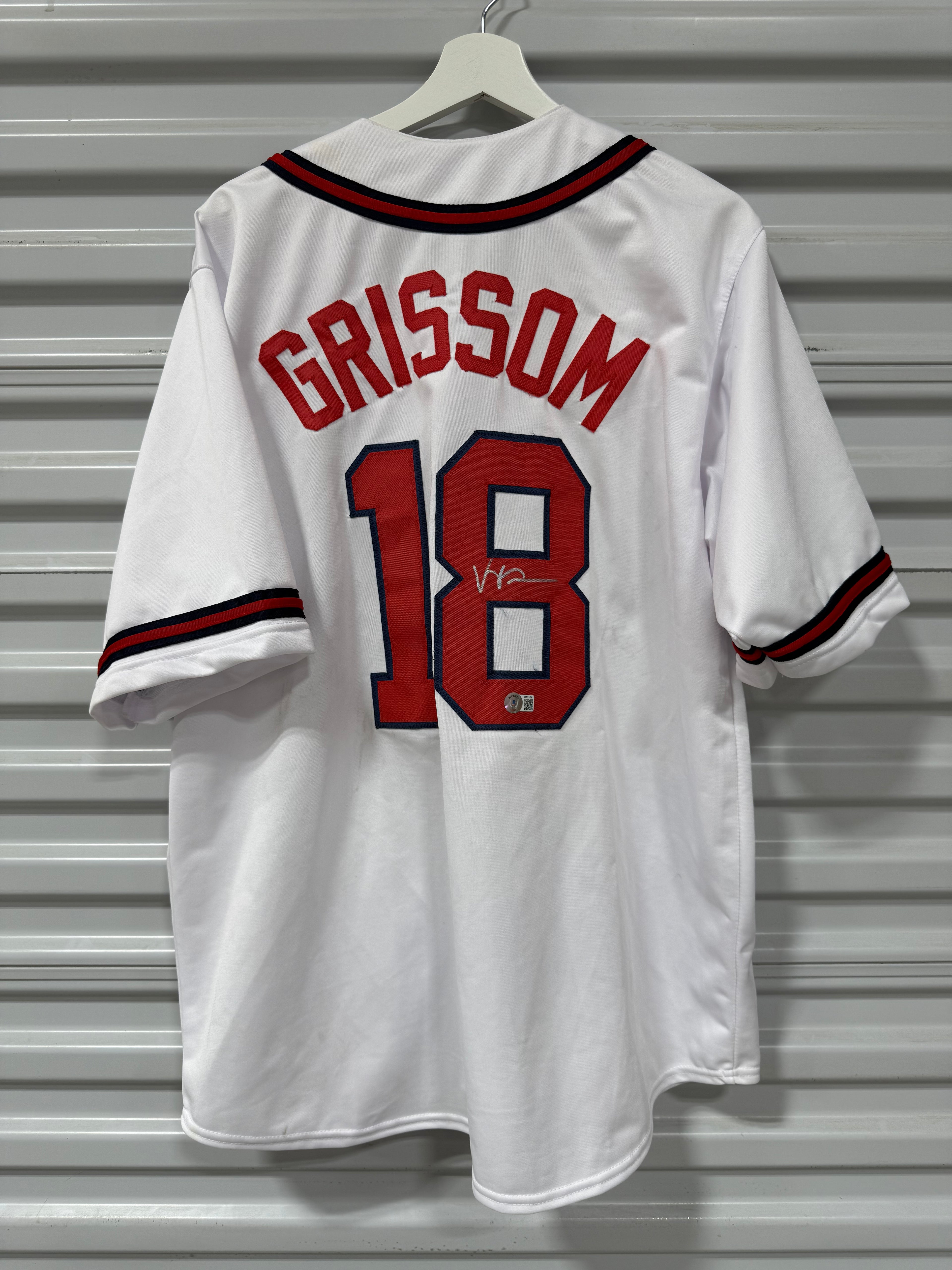 Signed Braves Grissom Jersey Sz XL