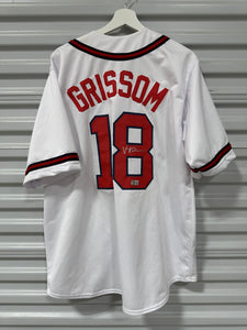 Signed Braves Grissom Jersey Sz XL