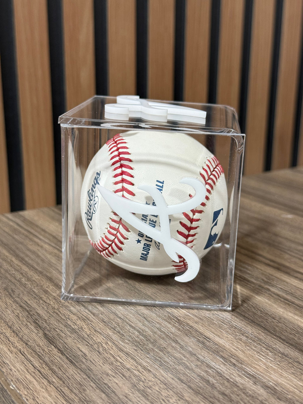 Braves Forest Wall Signed Baseball