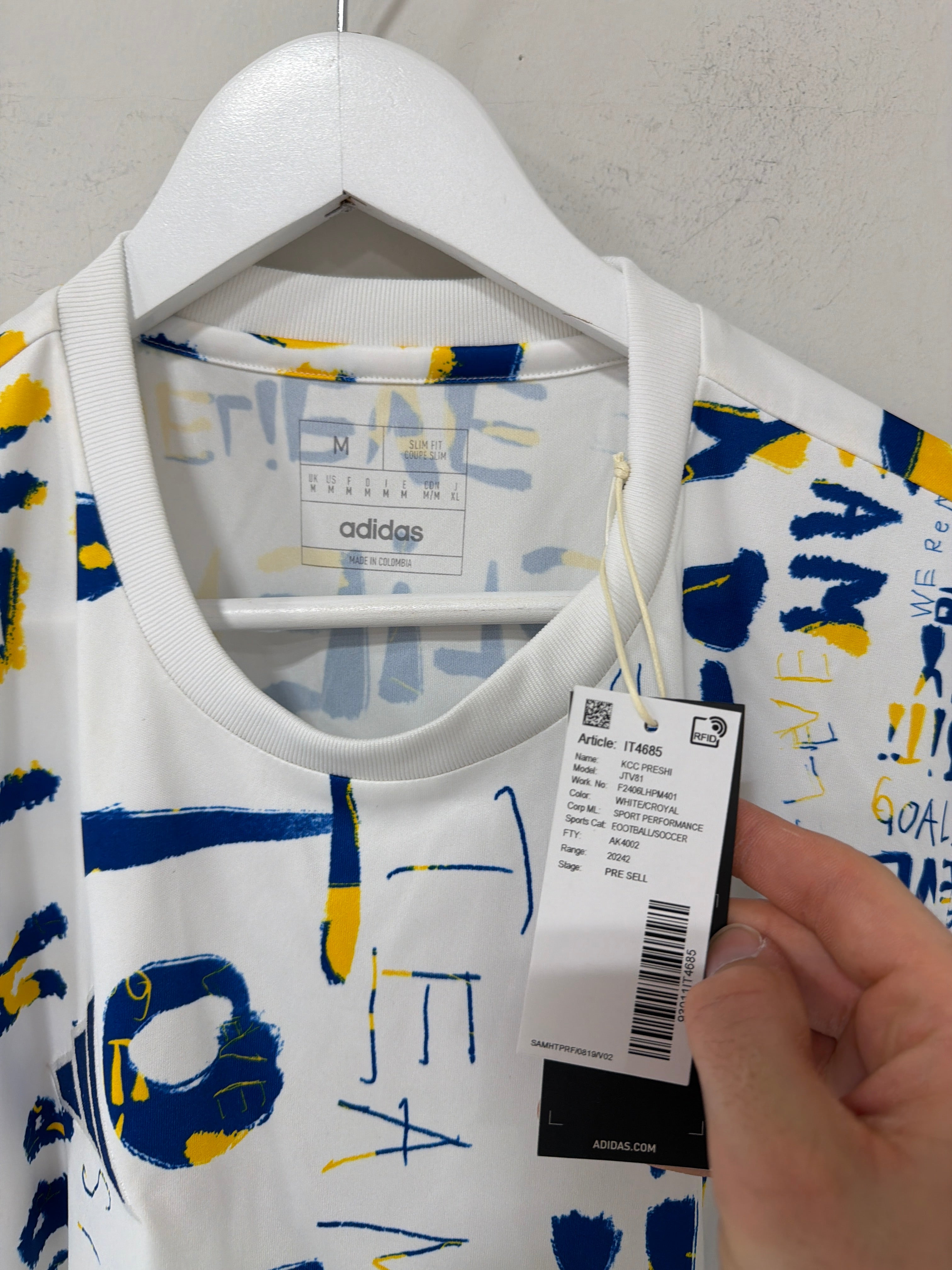 adidas Men's MLS Kick Childhood Cancer Pre-Match Soccer Jersey IT4685