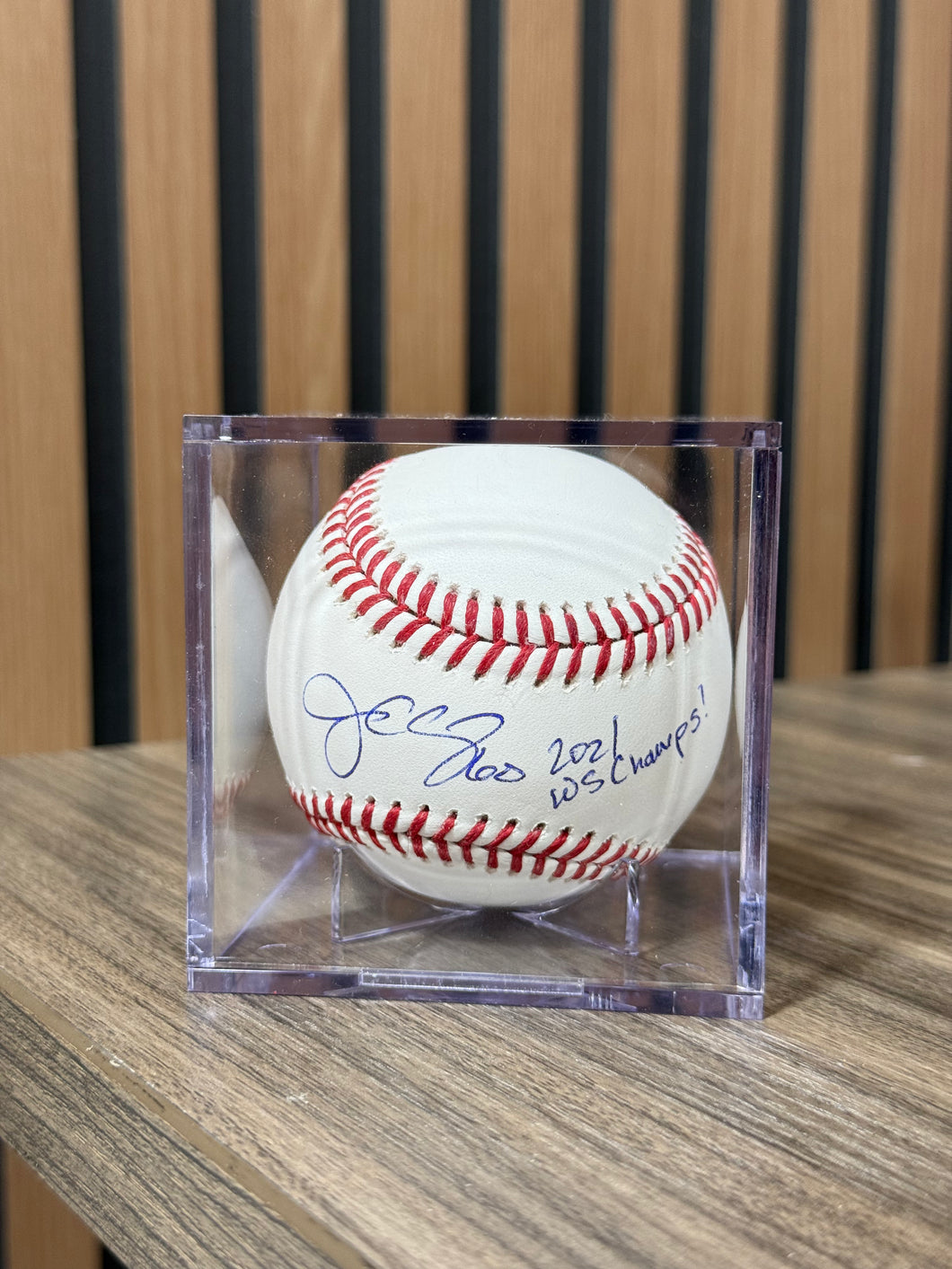 Jesse Chaves Signed 2021 World Series baseball