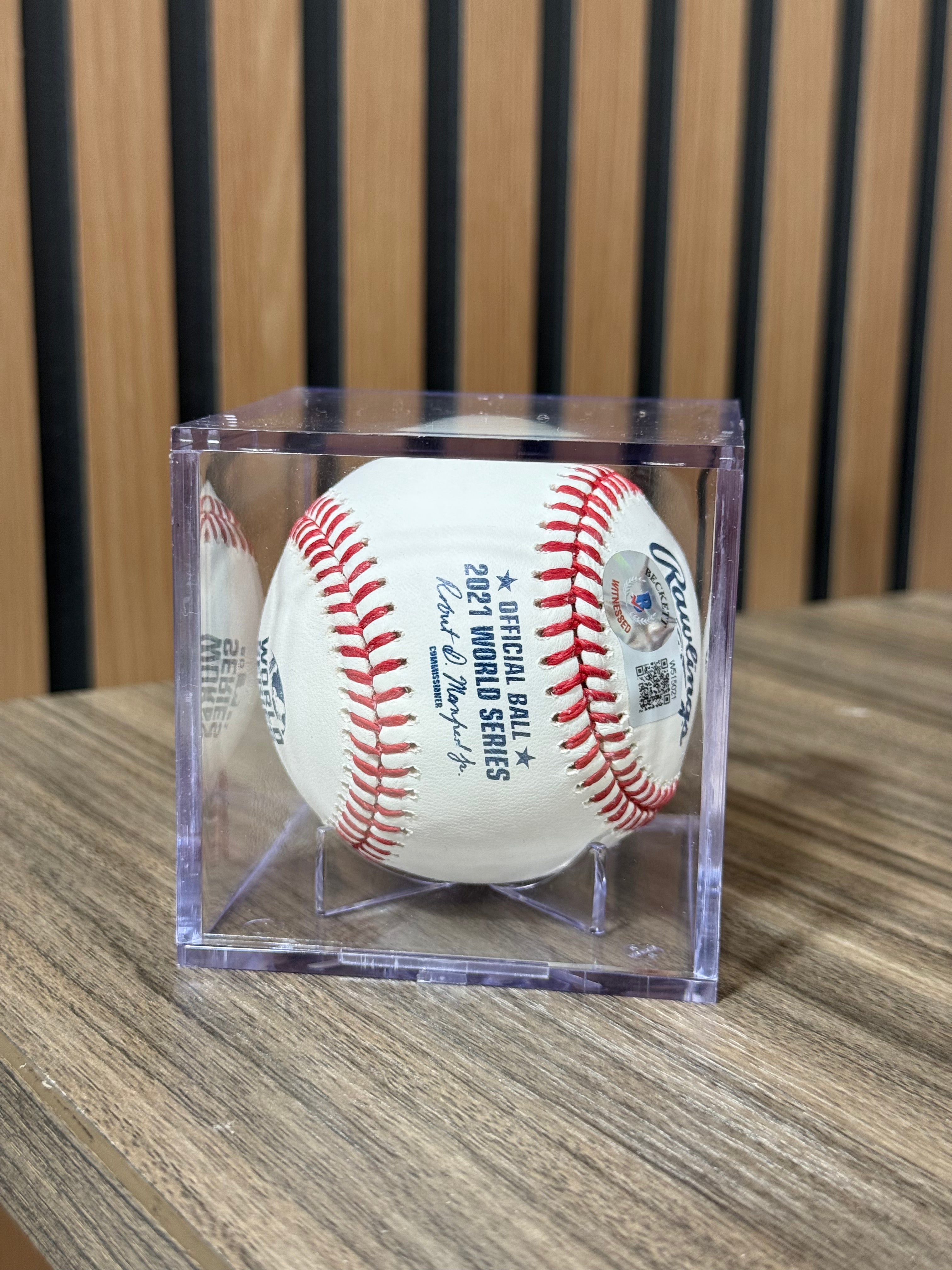 Jesse Chaves Signed 2021 World Series baseball