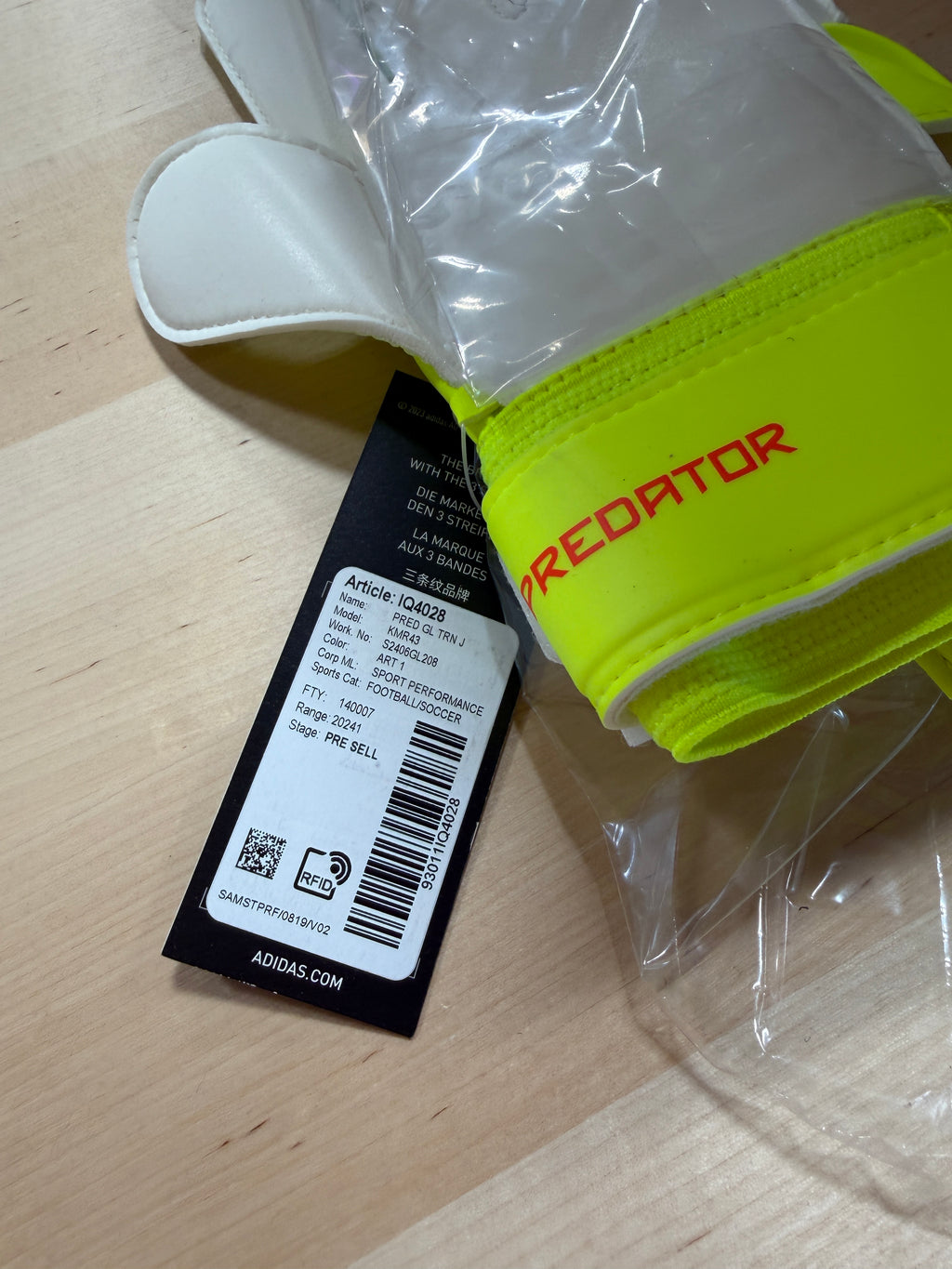 Adidas Youth GK Predator GL Gloves Sz 7