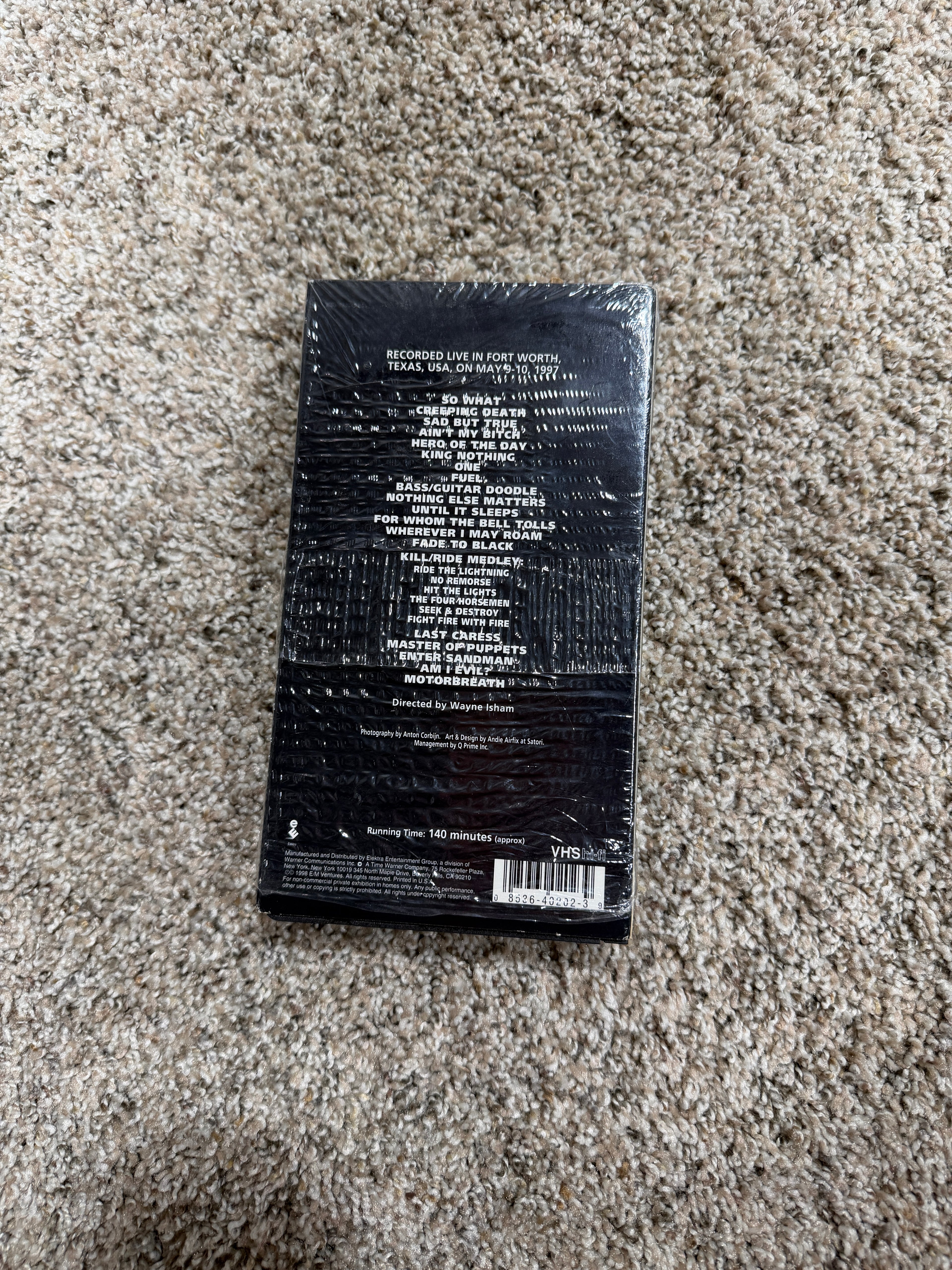 Metallica - Cunning Stunts (VHS, 1998, Parental Advisory Explicit Content)