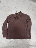 LACOSTE Long Sleeved Brown Knit Casual Polo Shirt Men's 6 (Large)