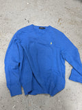 POLO - Ralph Lauren - V-Neck Sweater - Blue Sz L