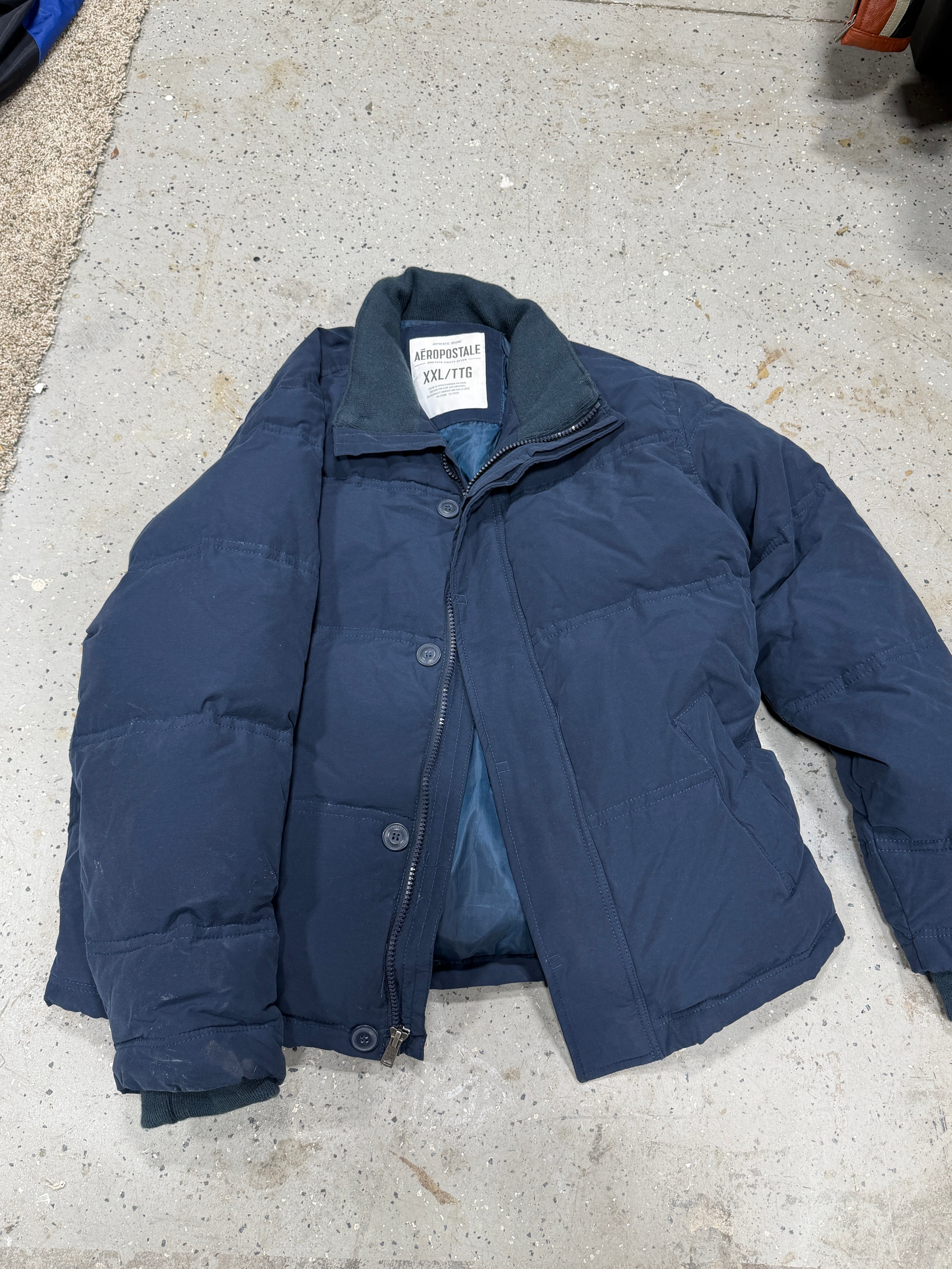Aeropostale Navy Puffer Coat Sz XXL