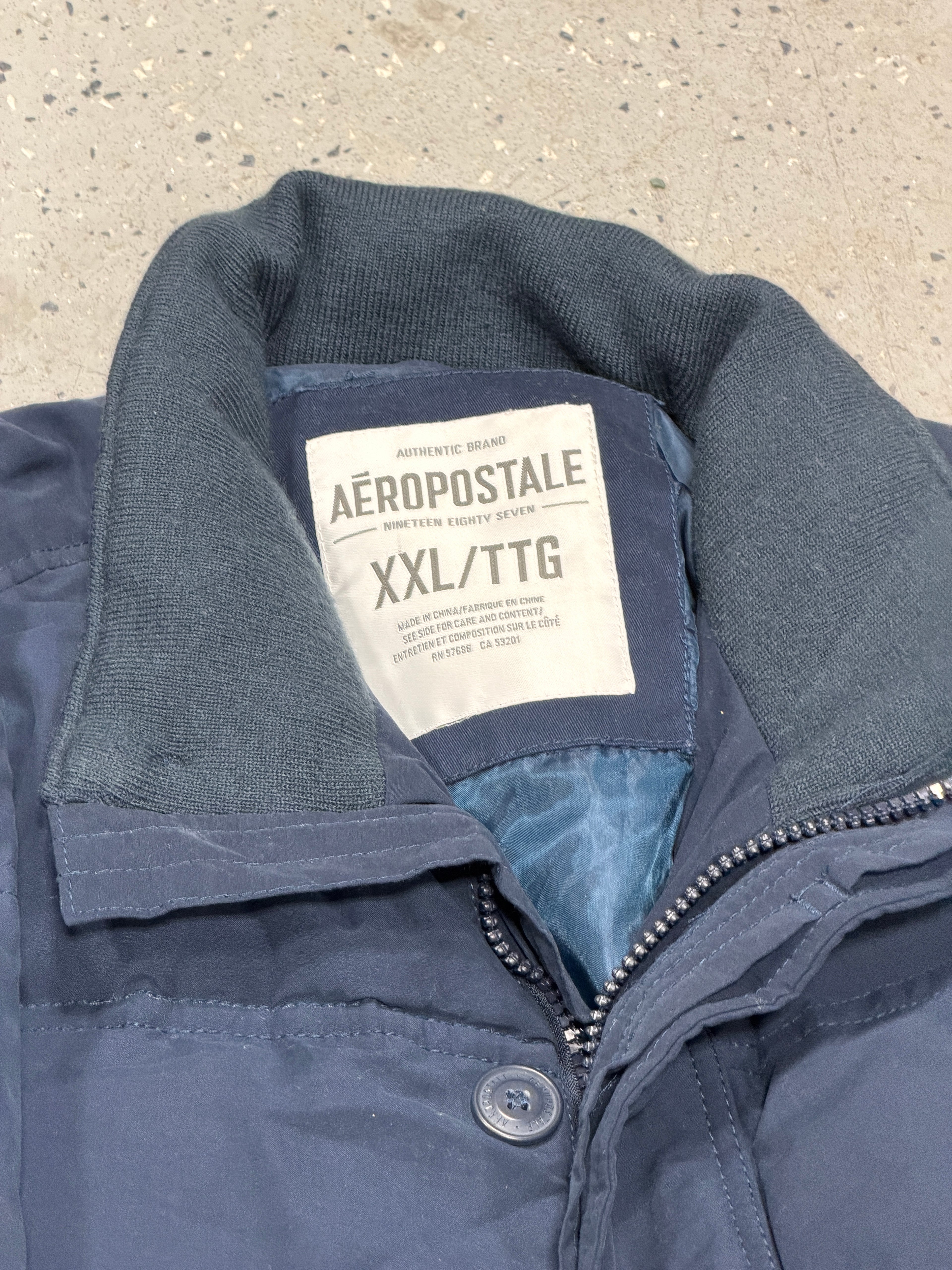Aeropostale Navy Puffer Coat Sz XXL