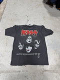 Vintage 90s KISS Alive Worldwide Tour 96/97 Band T-shirt Sz L Double Sided 1996