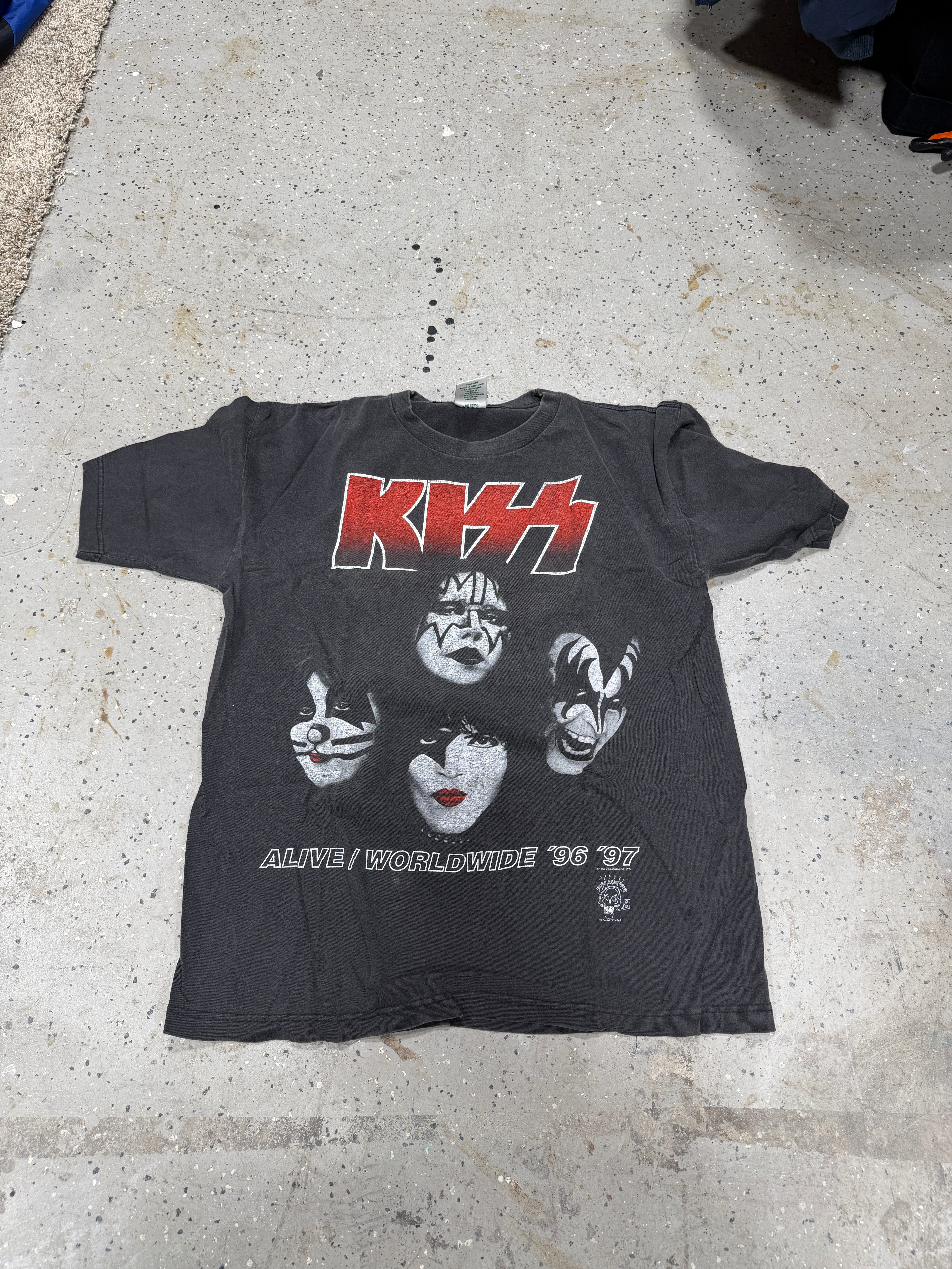 Vintage 90s KISS Alive Worldwide Tour 96/97 Band T-shirt Sz L