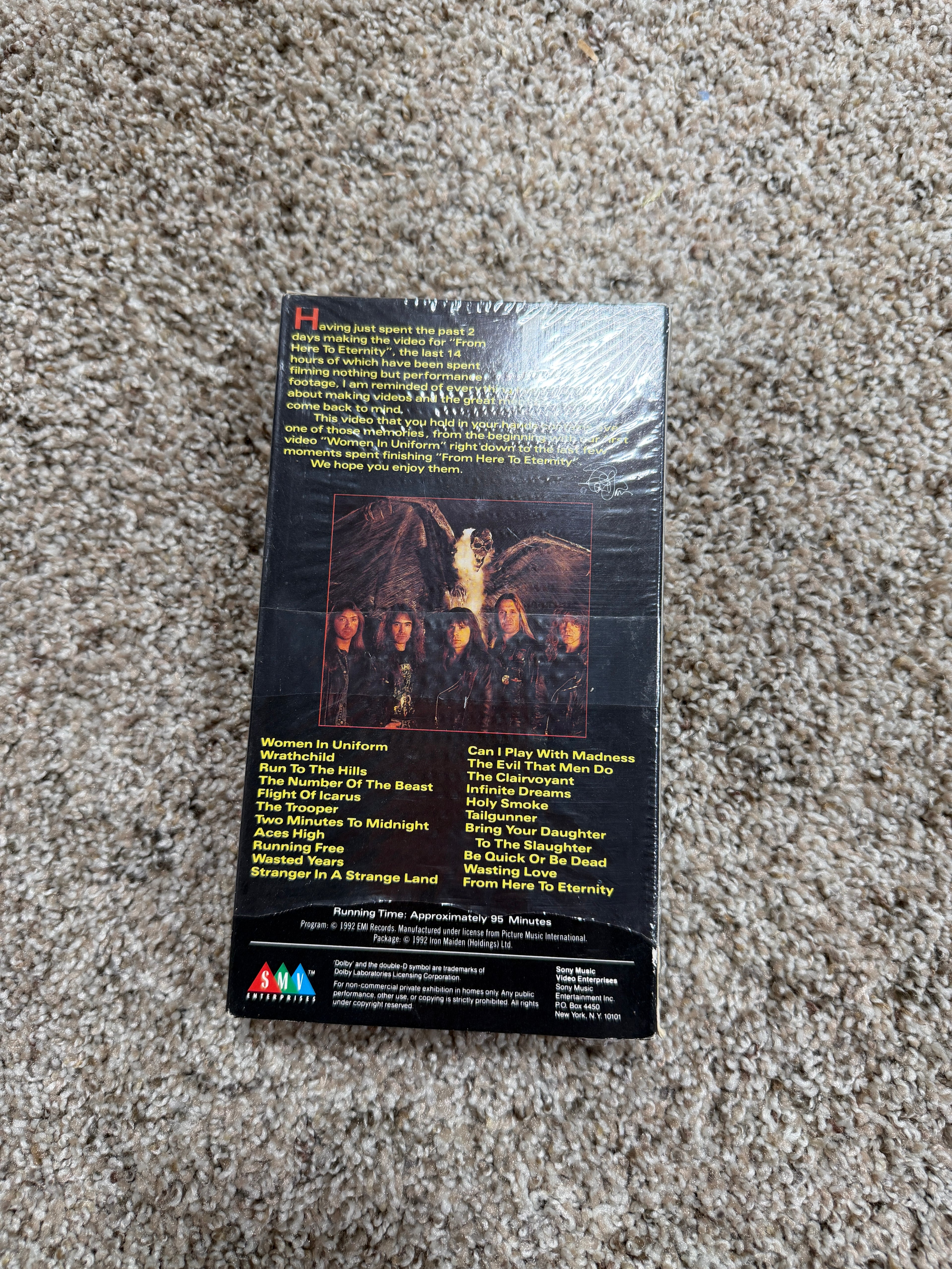 Iron Maiden "From There to Eternity" VHS tape