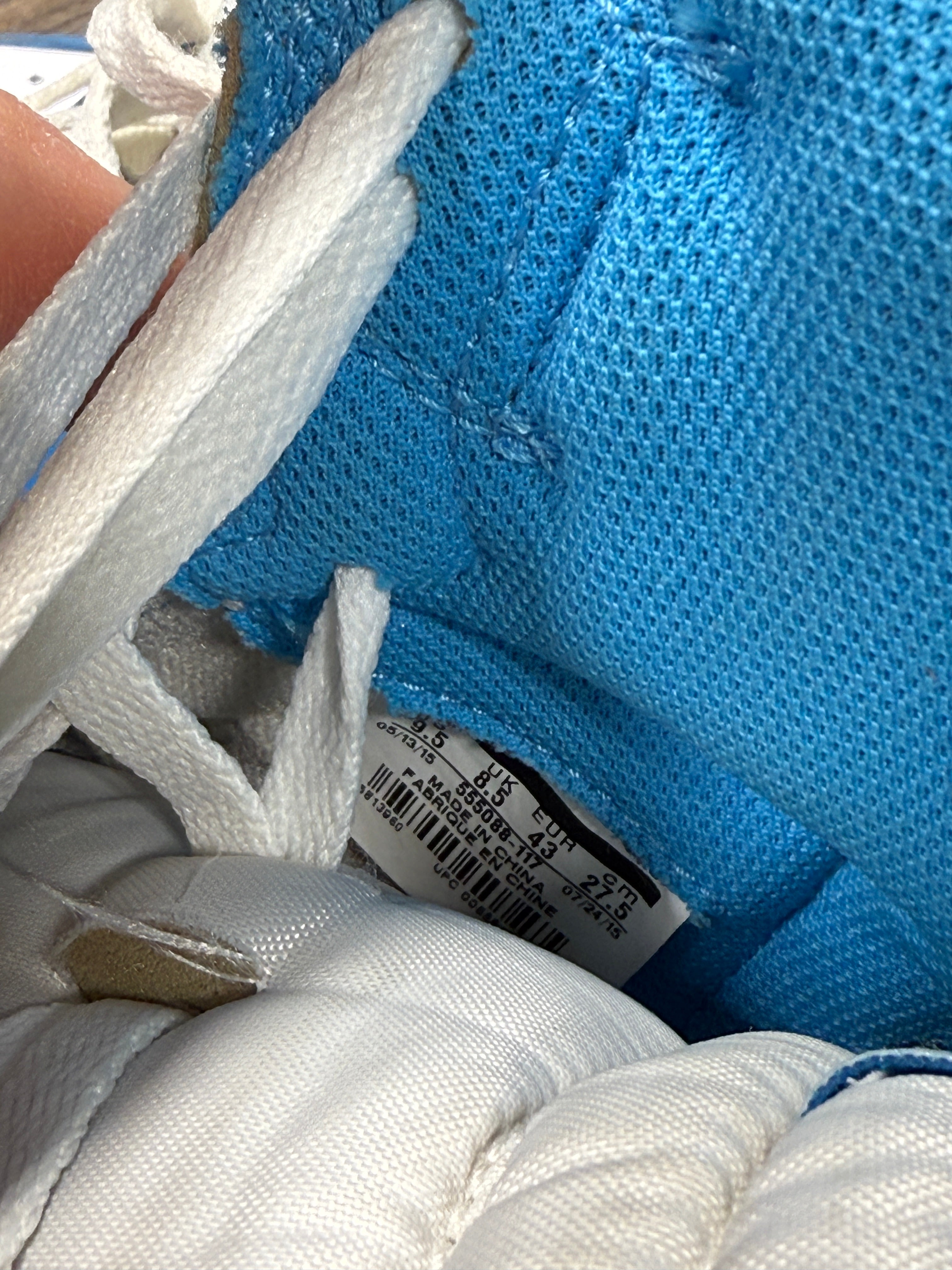 Jordan 1 UNC 2015 Sz 9.5