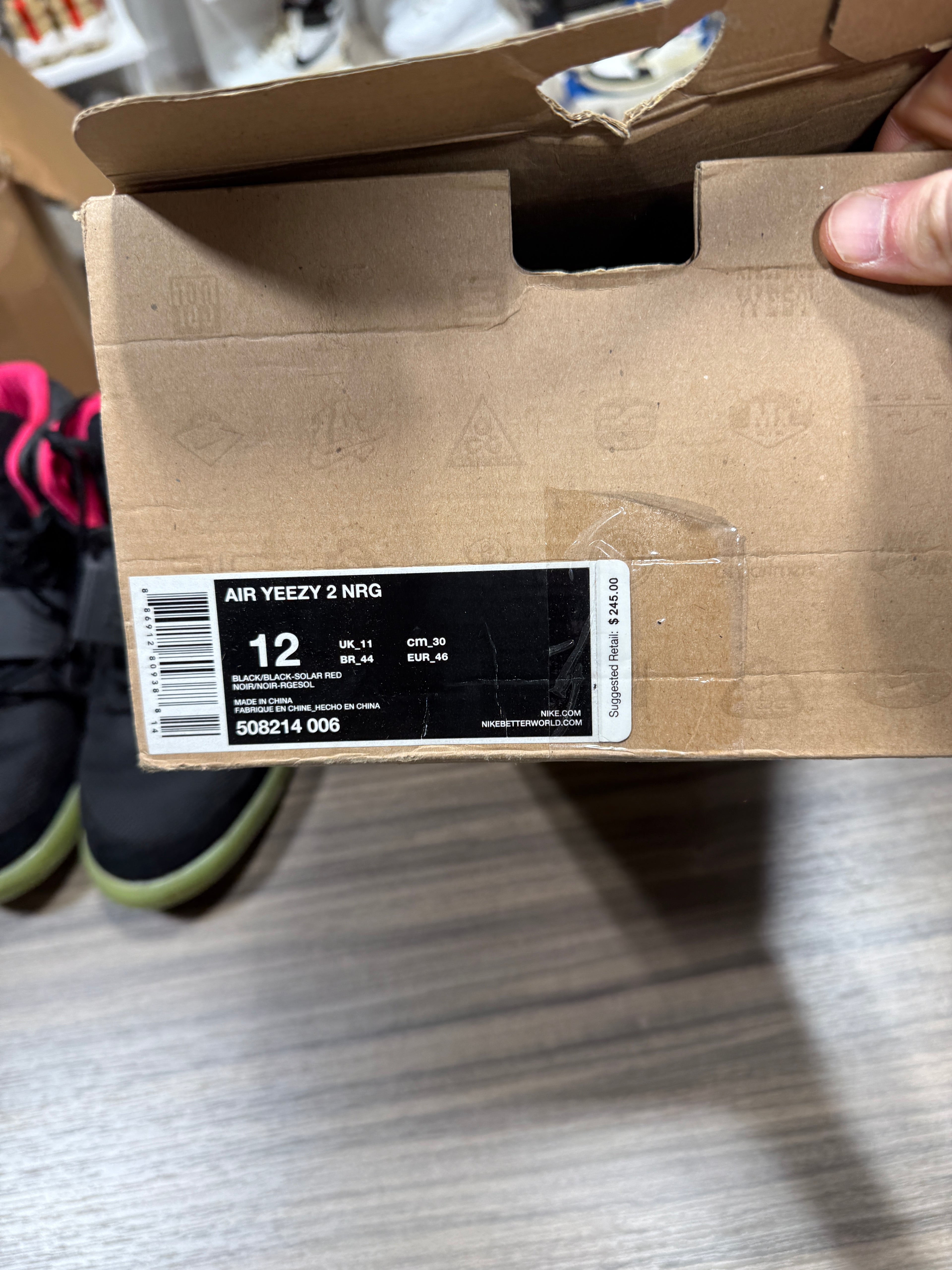 Air Yeezy 2 NRG 'Solar Red' Size 12