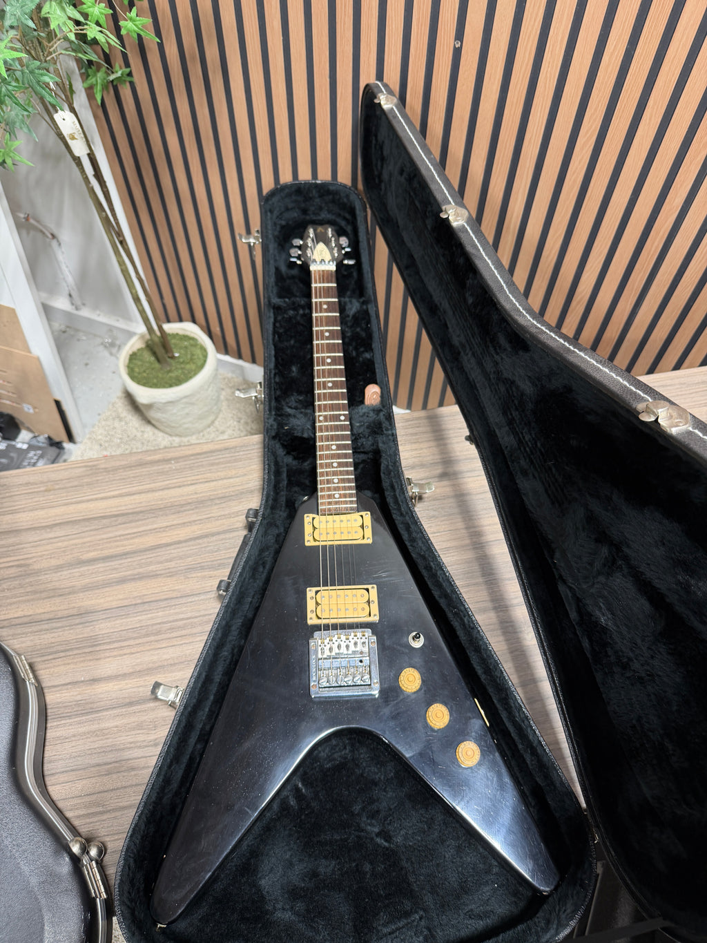 Arbor Flying V Electric Guitar With Case