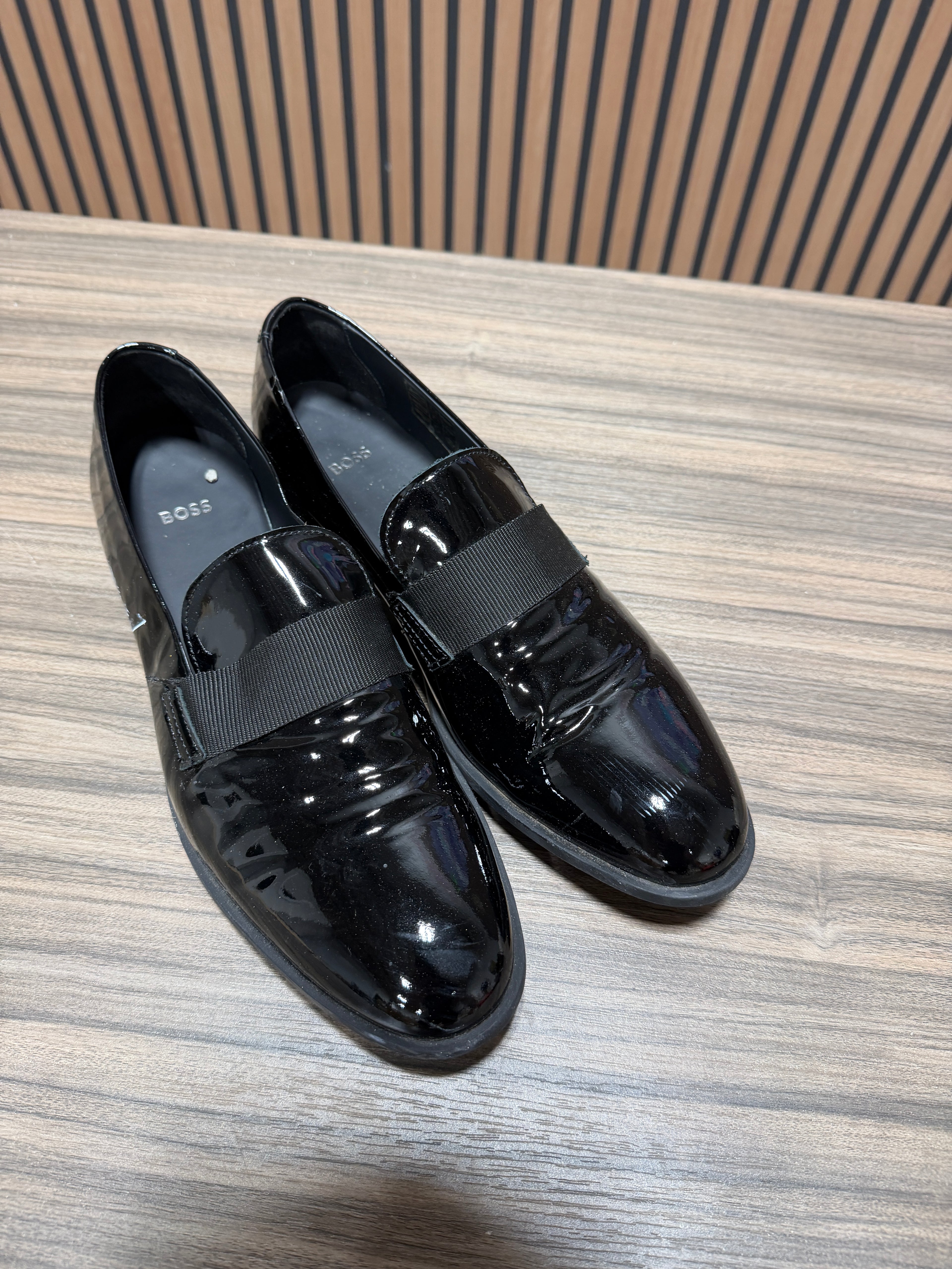 Hugo Boss Mens Black Eastside Loafers Dress Shoes Sz 7 Mens – HN Shop