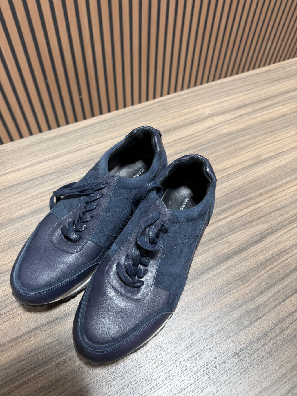 Marc Nolan Ash Navy Blue Leather Suede Sz 8