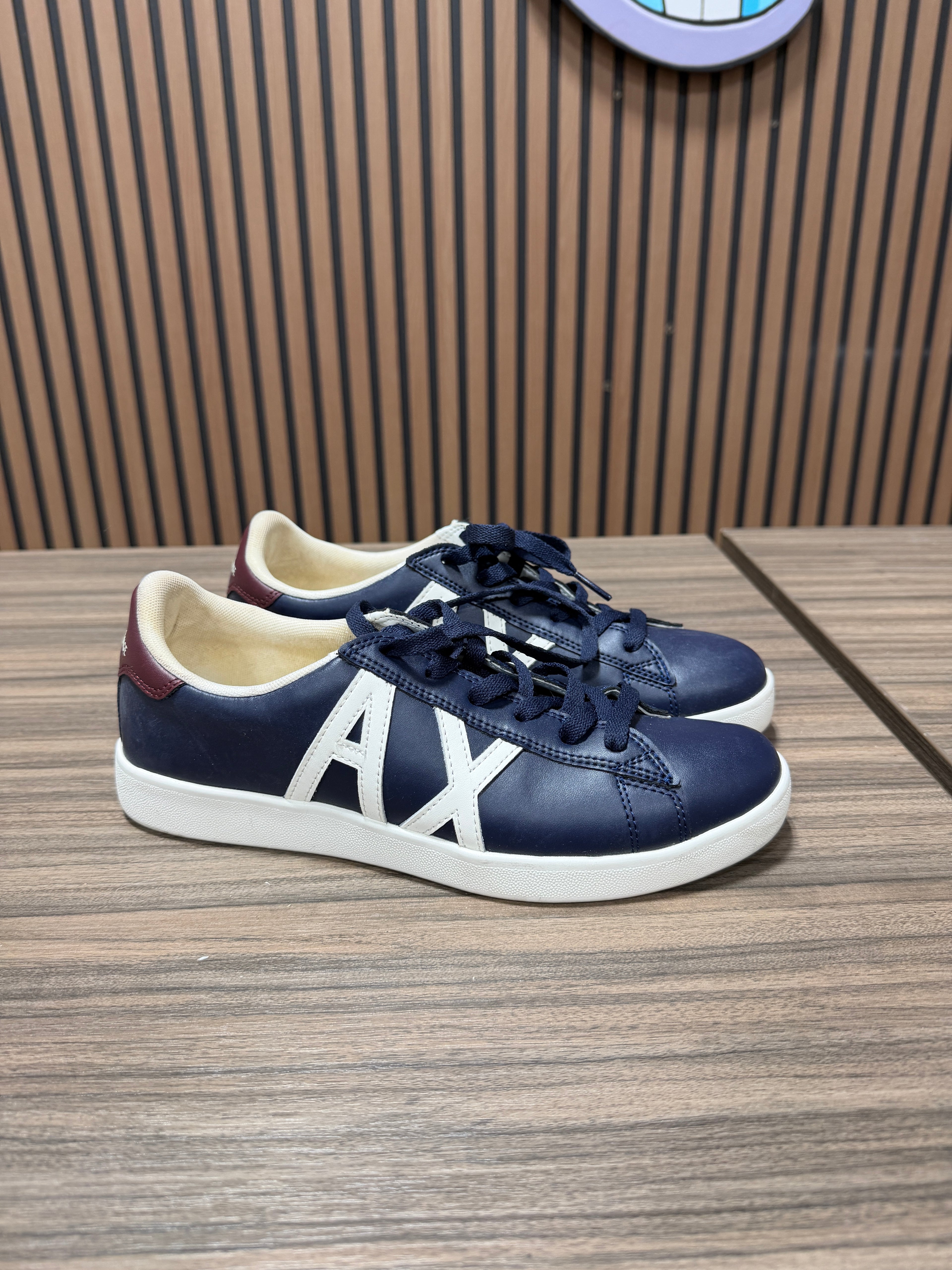 A|X Armani Exchange Men's Leather Logo Sneaker Sz 7M
