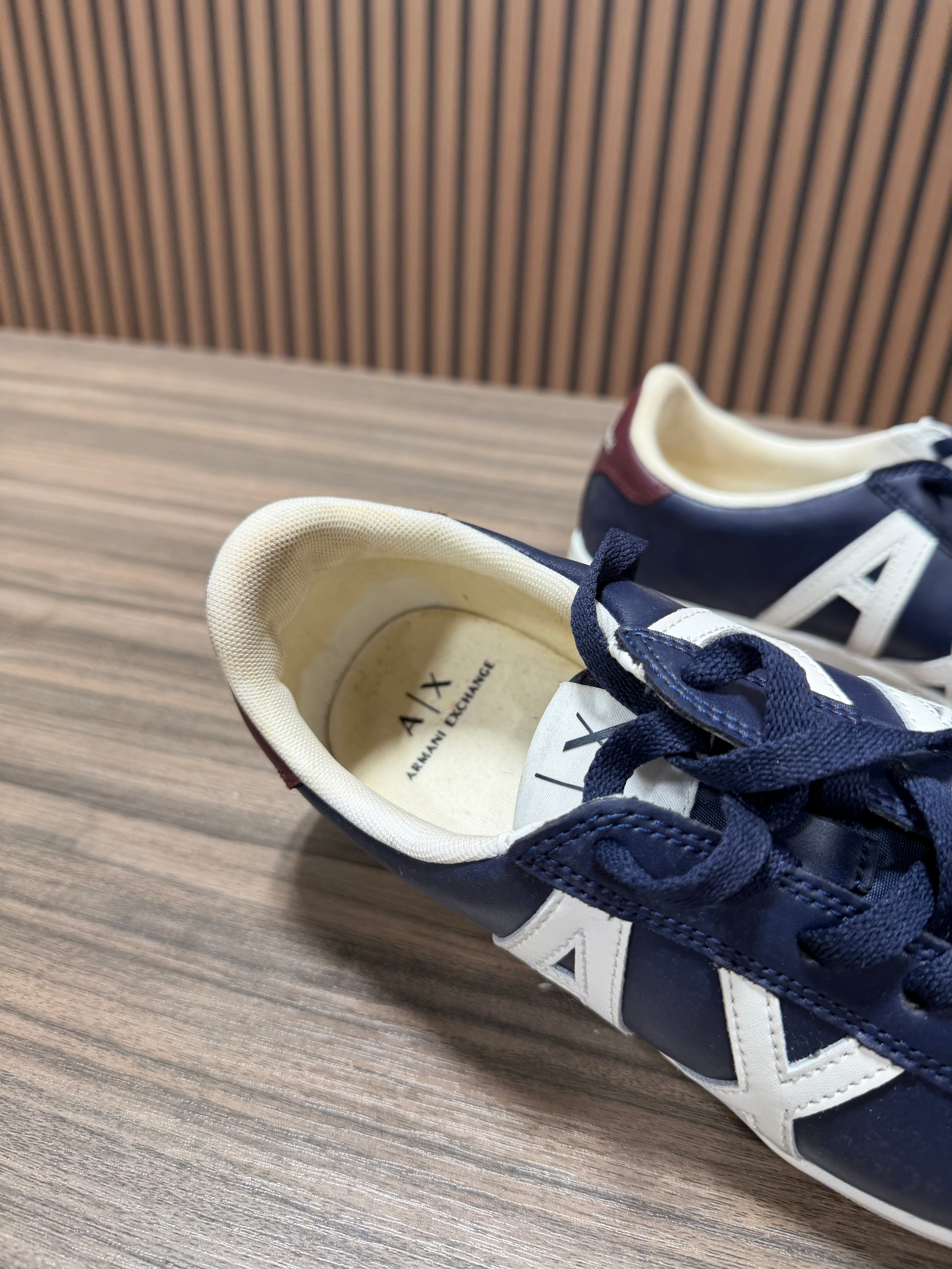 A|X Armani Exchange Men's Leather Logo Sneaker Sz 7M