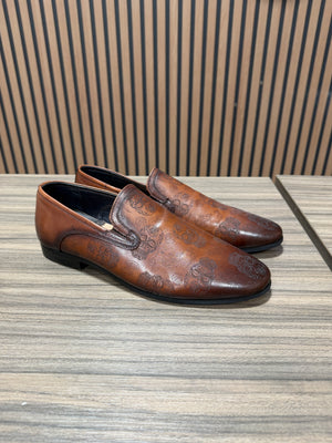Robert Graham Jupiter RG5700S Mens Brown Leather Loafers Sz 8.5