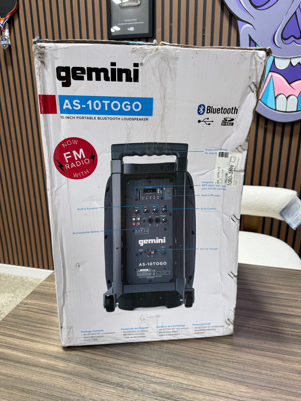 Gemini Portable Bluetooth Speaker W/ Microphone