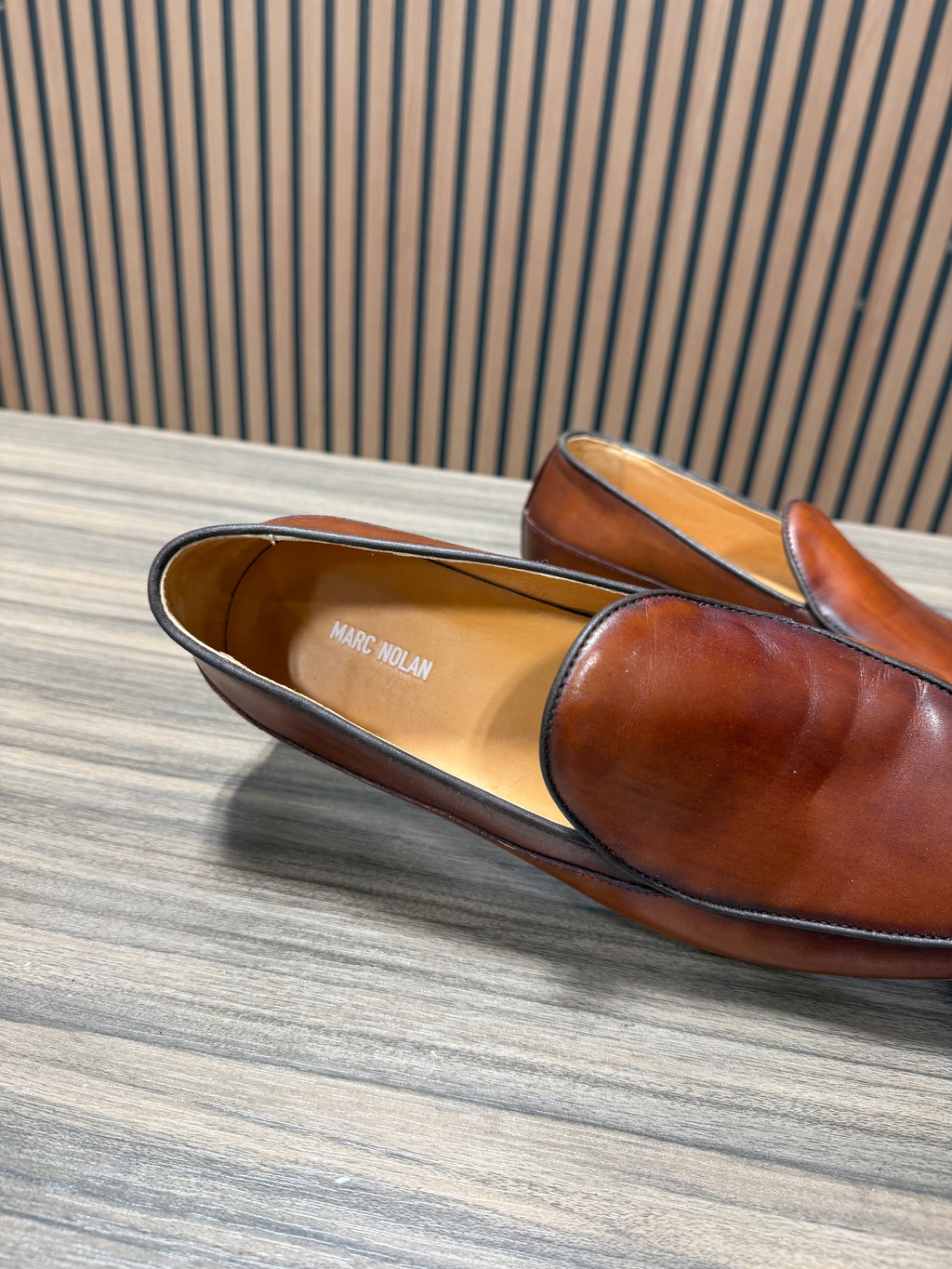 Marc Nolan Leather Slip On Sneakers Sz 8