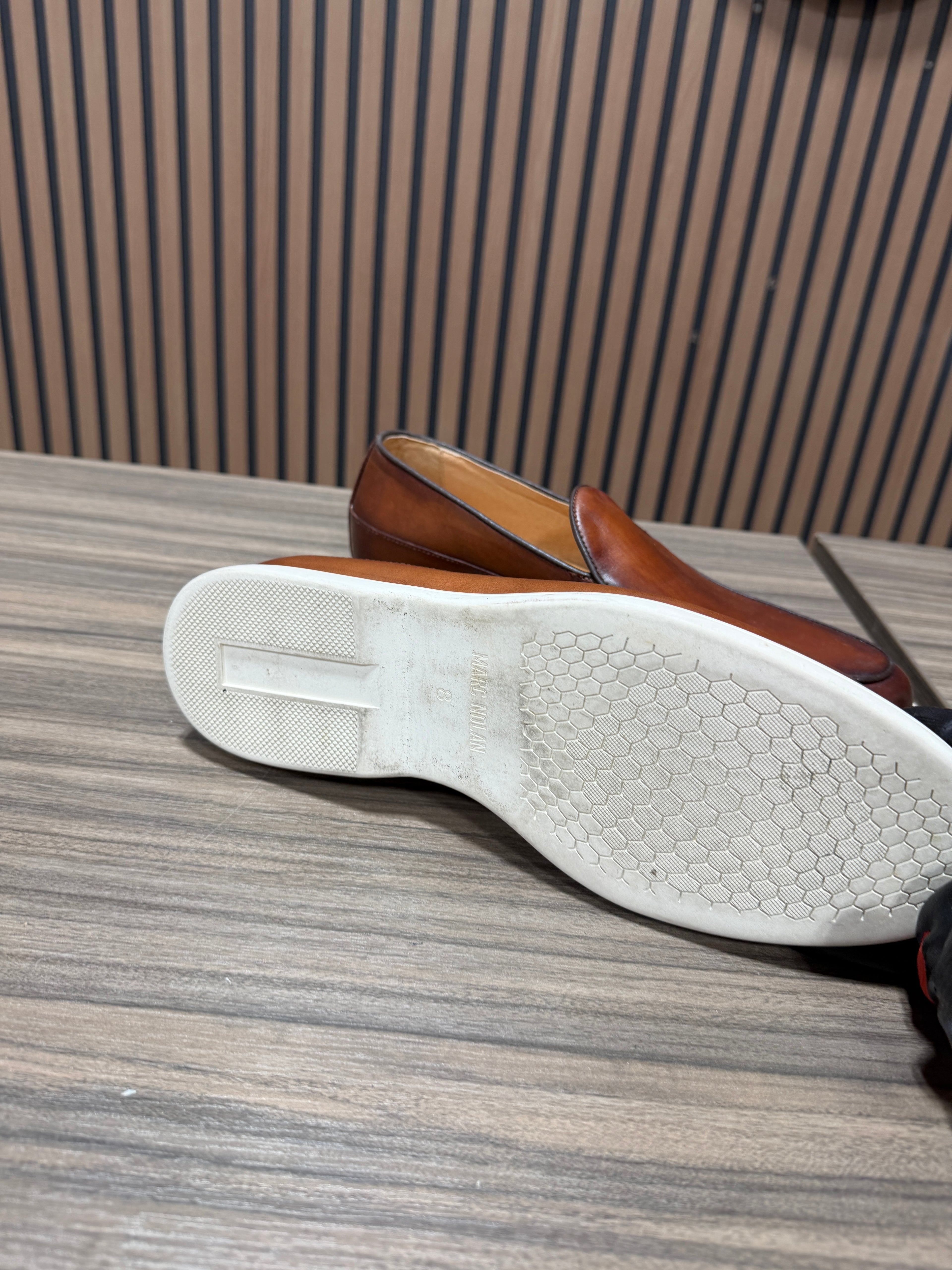 Marc Nolan Leather Slip On Sneakers Sz 8