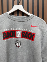 Load image into Gallery viewer, Nike Heather Gray Georgia Bulldogs Back-To-Back CFP Crewneck Sz XL
