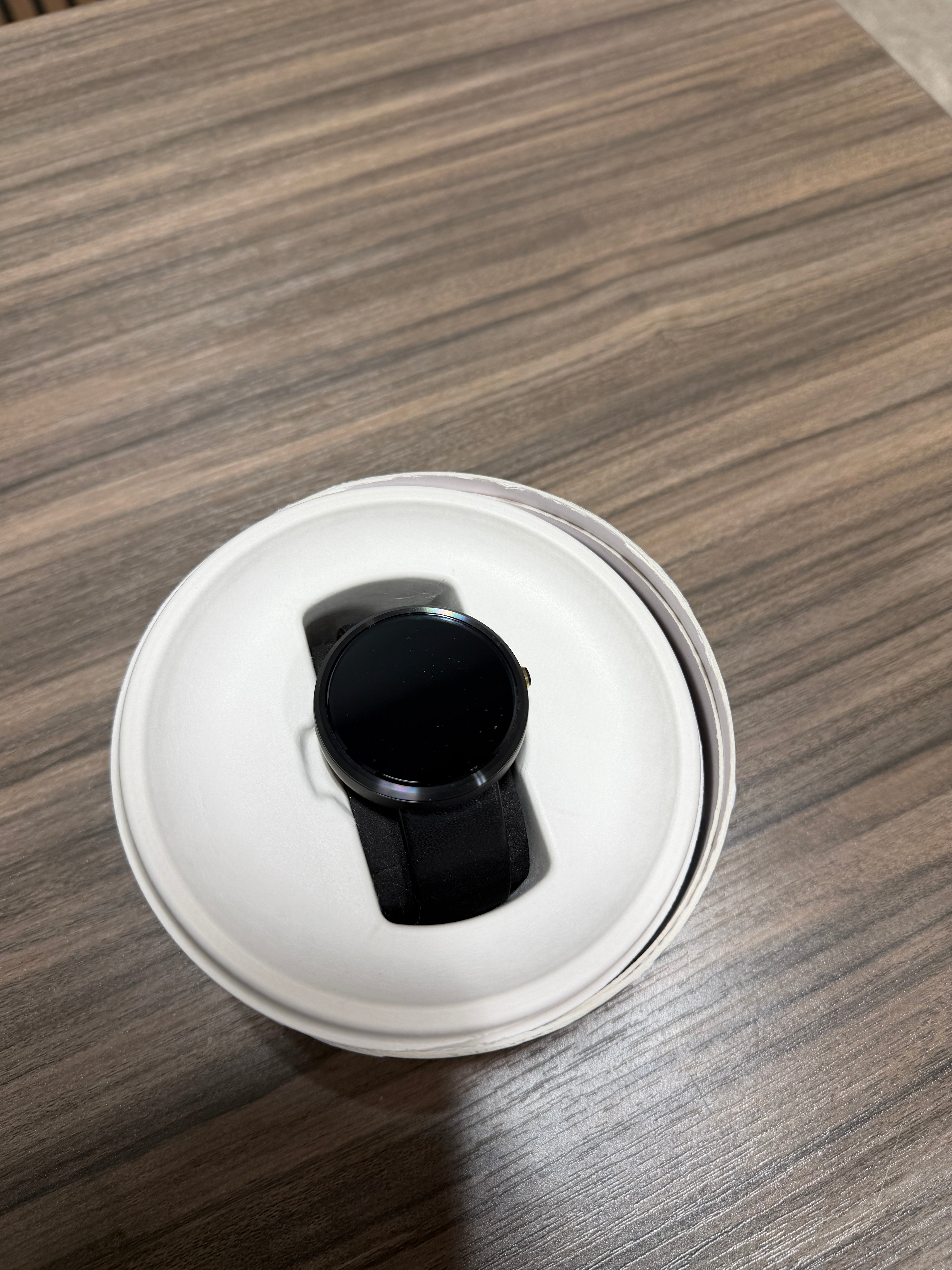 Motorola Moto 360 - Stone Grey Leather Smart Watch