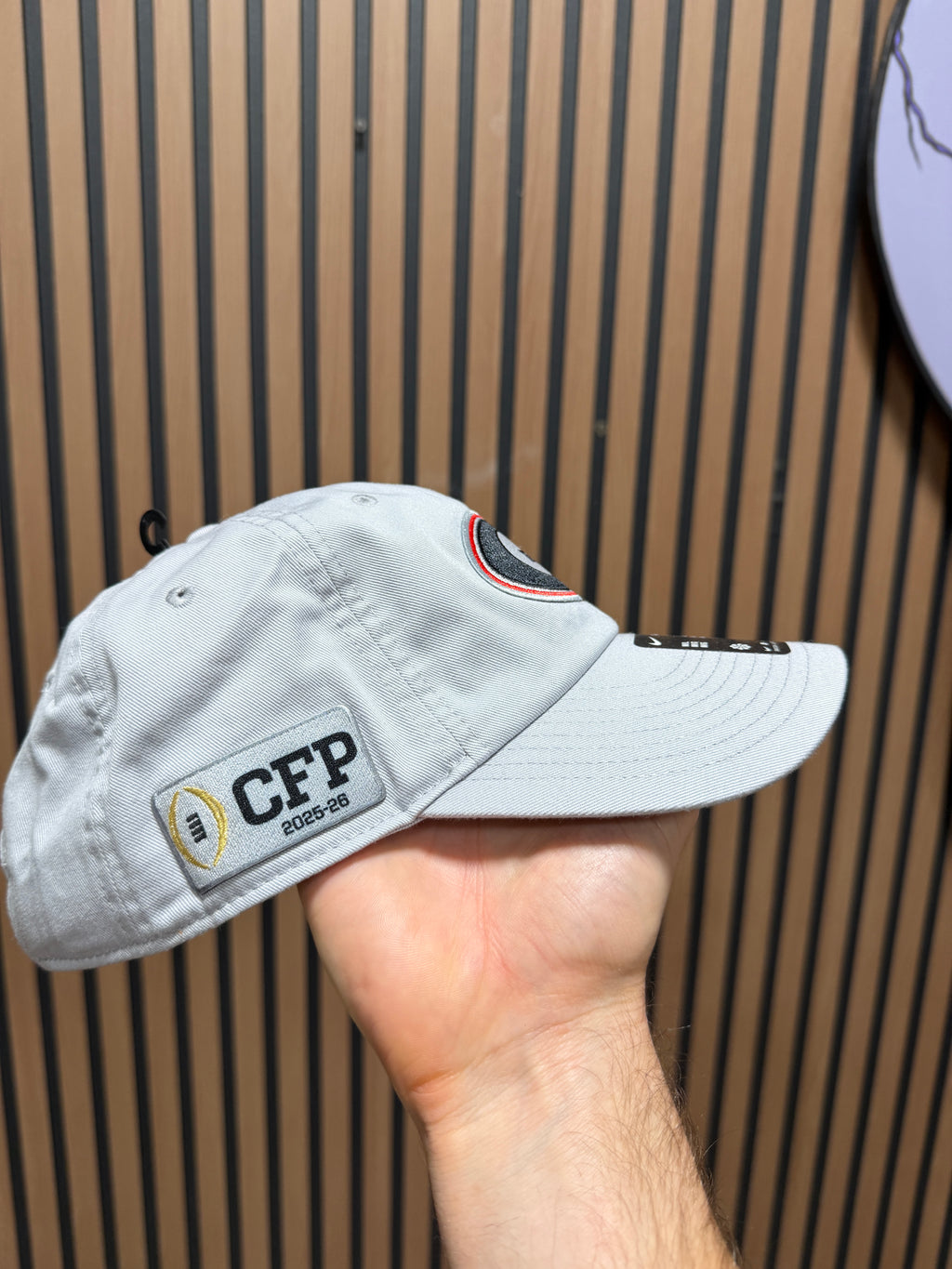 Men's Nike Gray Georgia Bulldogs 2025-26 College Football Playoff Club Adjustable Hat