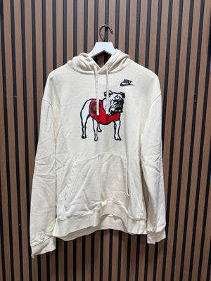 Georgia Bulldogs Nike Vault Logo Pullover Hoodie - Natural Sz XL