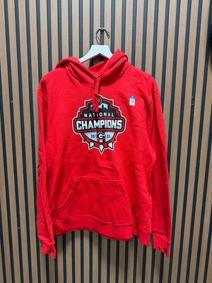 Men's Fanatics Red Georgia Bulldogs CFP 2022 National Champions Hoodie Sz XL