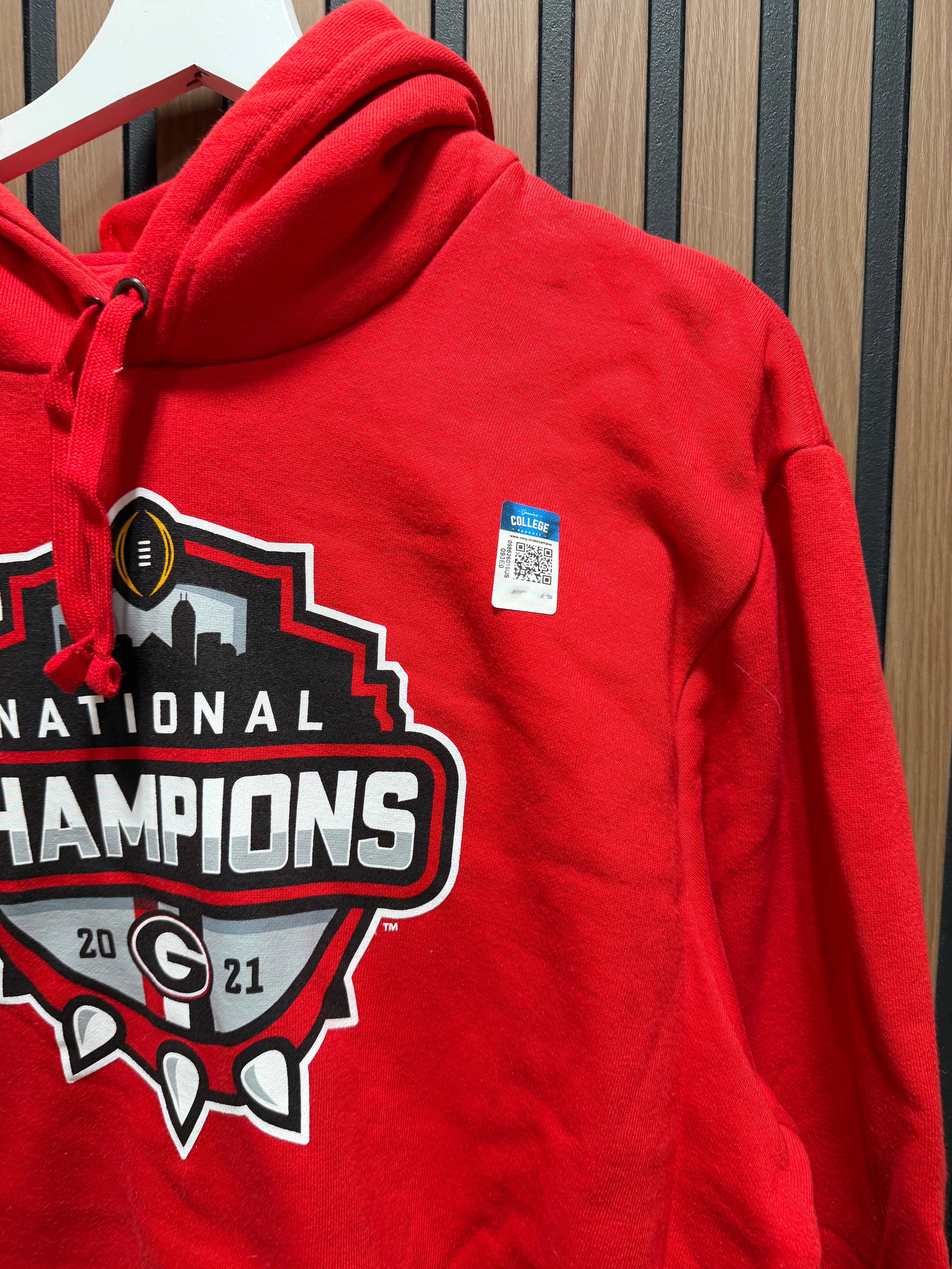 Men's Fanatics Red Georgia Bulldogs CFP 2022 National Champions Hoodie Sz XL