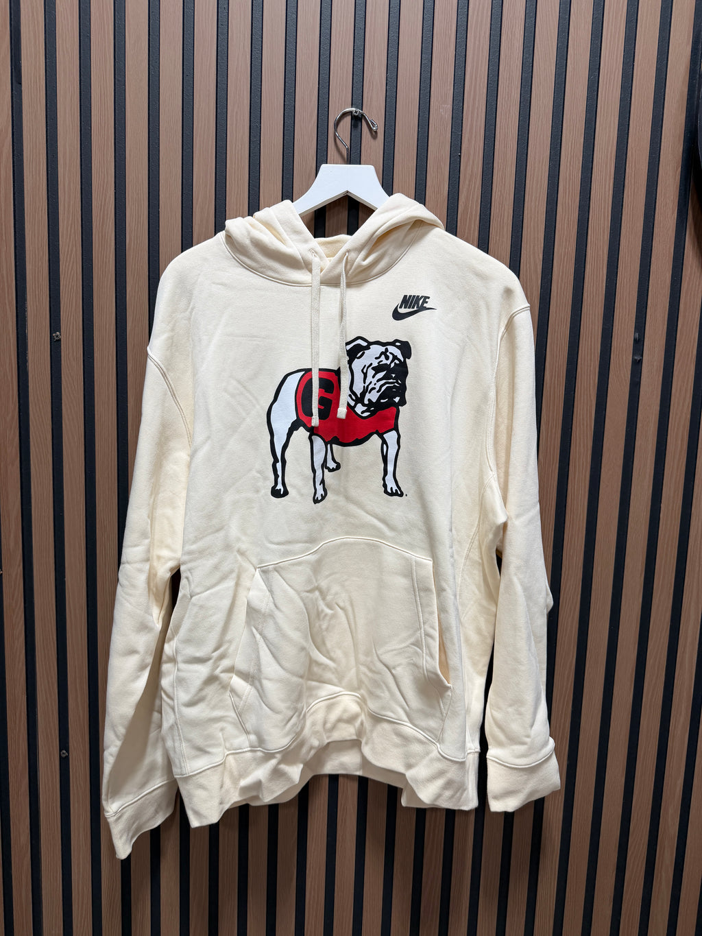 Georgia Bulldogs Nike Vault Logo Pullover Hoodie - Natural Sz XL