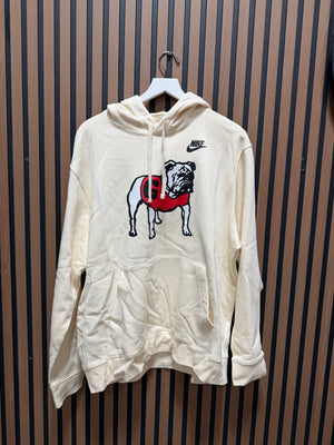 Georgia Bulldogs Nike Vault Logo Pullover Hoodie - Natural Sz XL