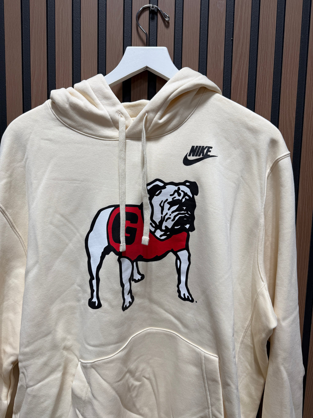 Georgia Bulldogs Nike Vault Logo Pullover Hoodie - Natural Sz XL