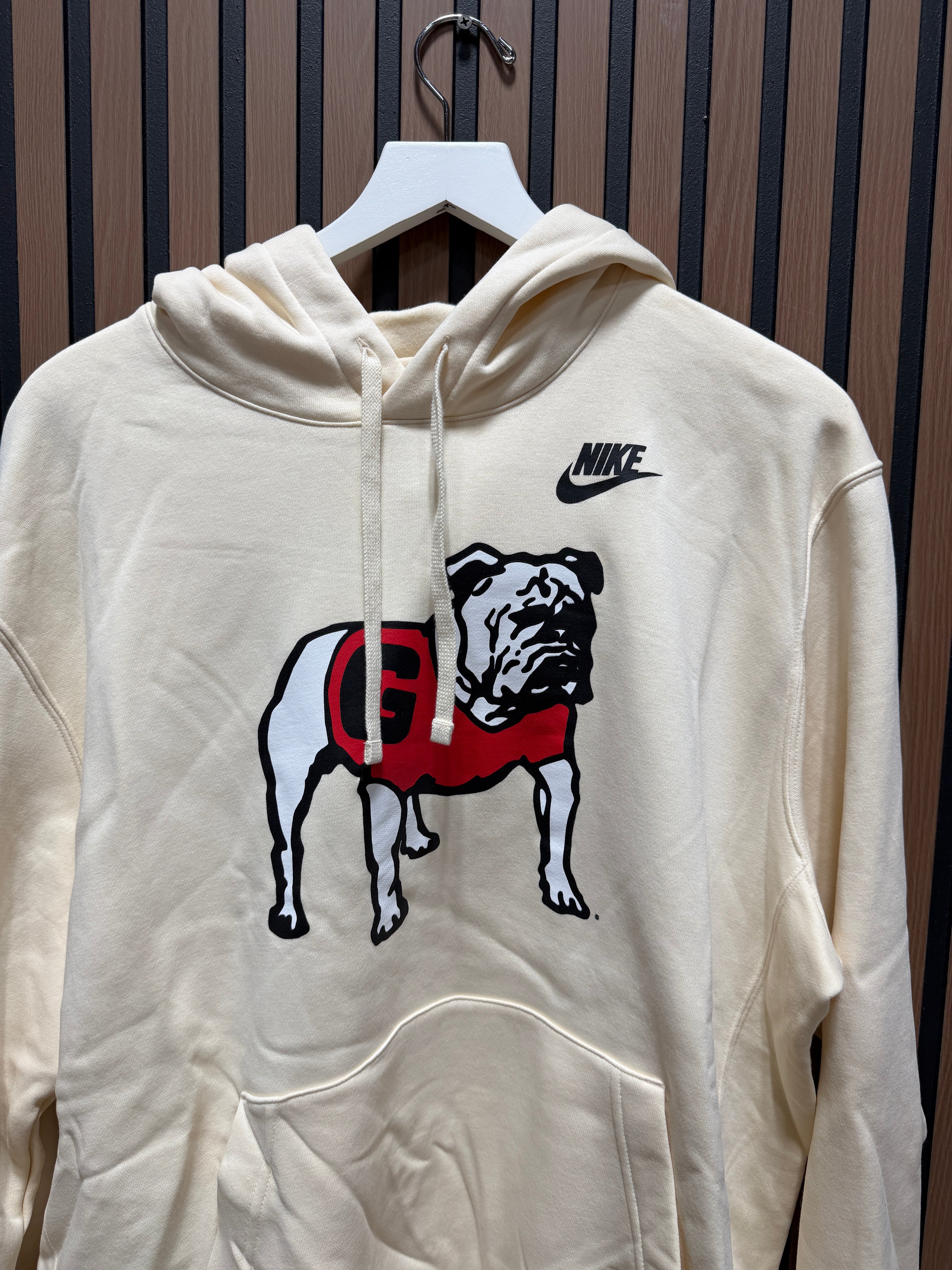 Georgia Bulldogs Nike Vault Logo Pullover Hoodie - Natural Sz XL