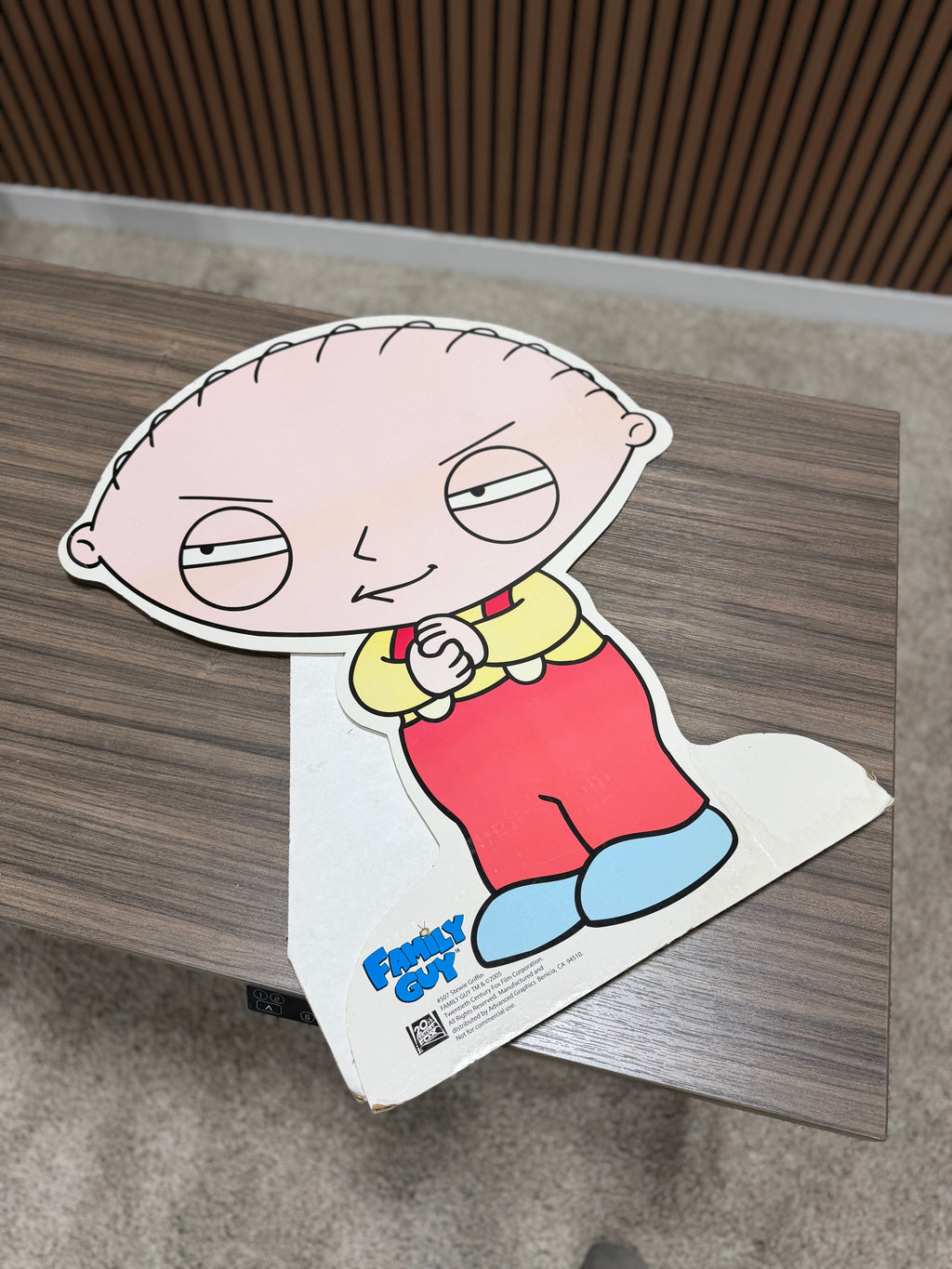 Family Guy Stewie Griffin 2005 Life-Size 24.5" Cardboard Standee Cutout Rare HTF