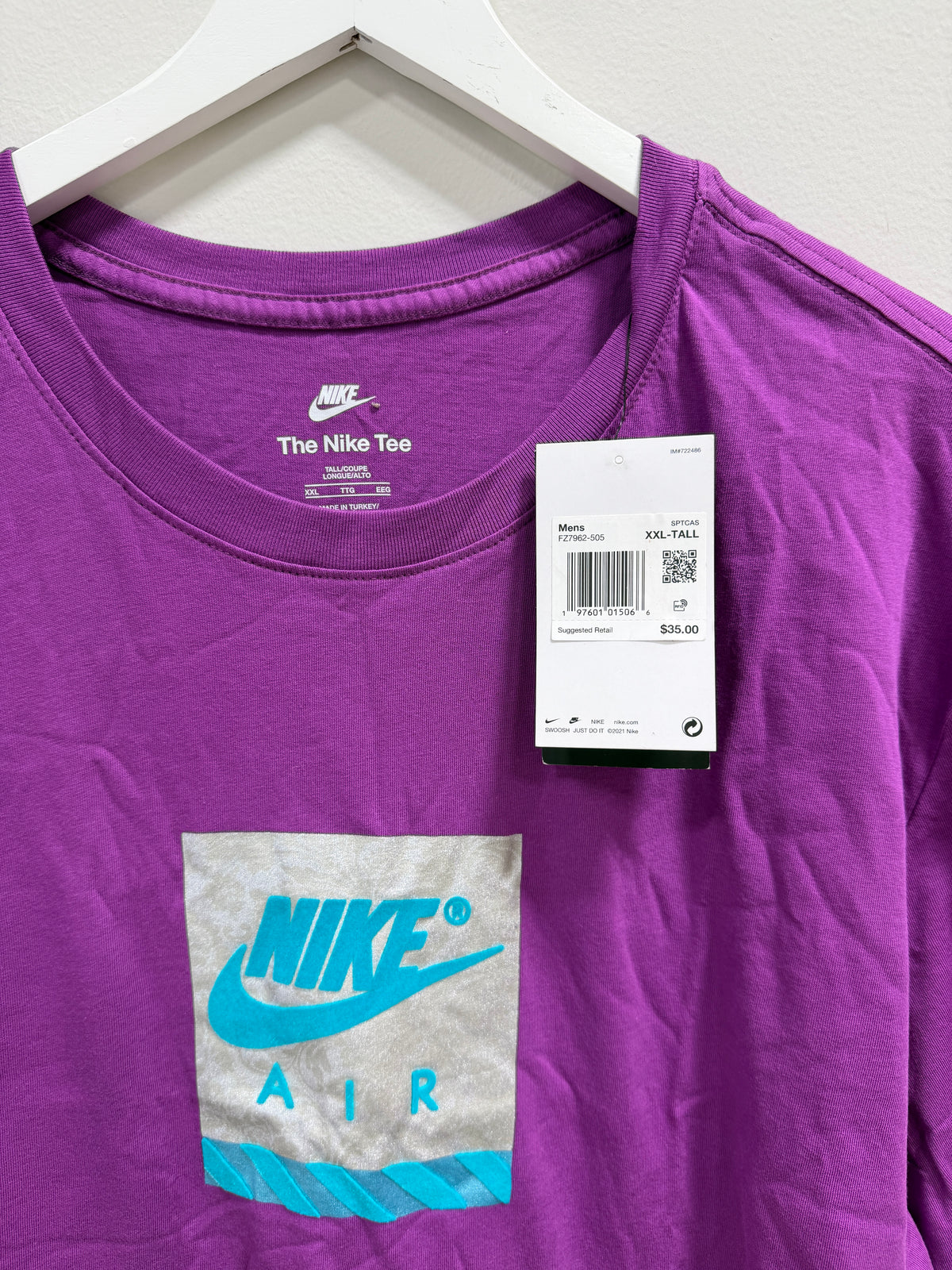 Nike Air Sportswear T-Shirt in Bold Berry Sz XXL-Tall