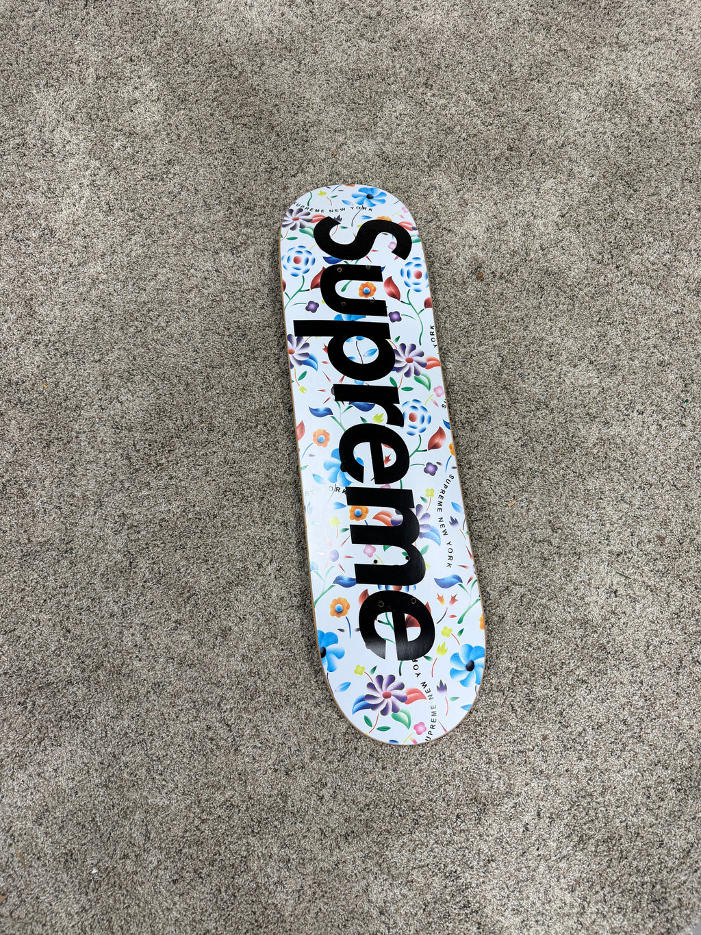 Supreme Airbrushed Floral Skateboard Deck White SS19