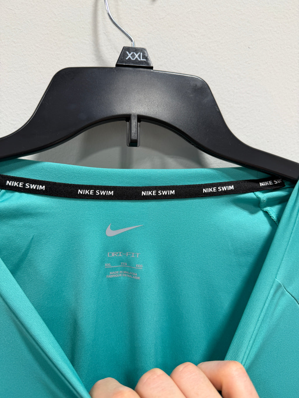 Nike Swim Teal Mens shirt Size XXL/2XL