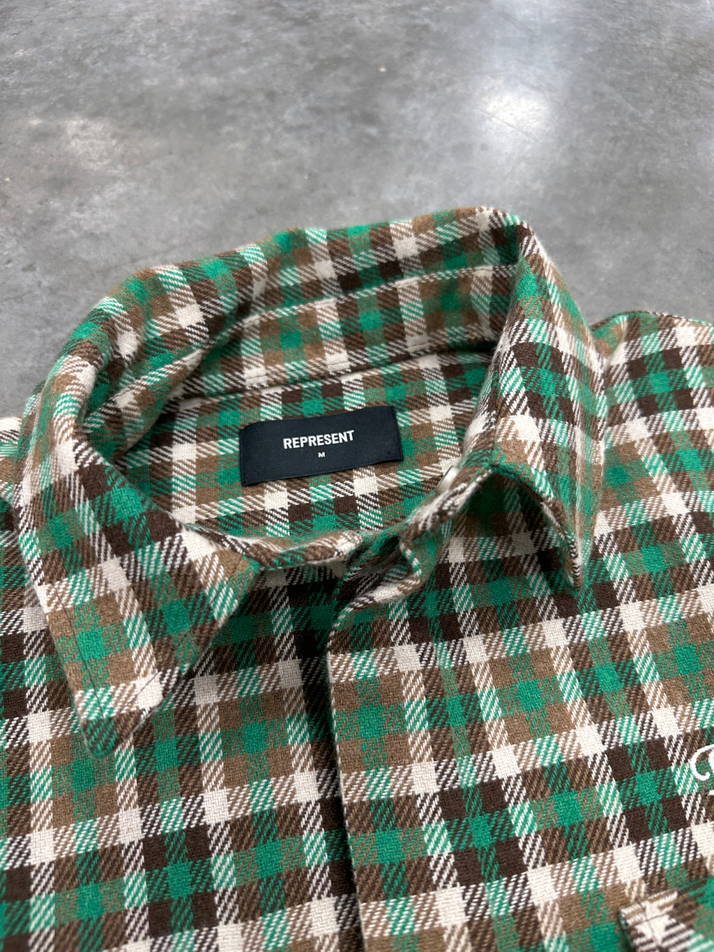 Represent Flannel Green Sz L