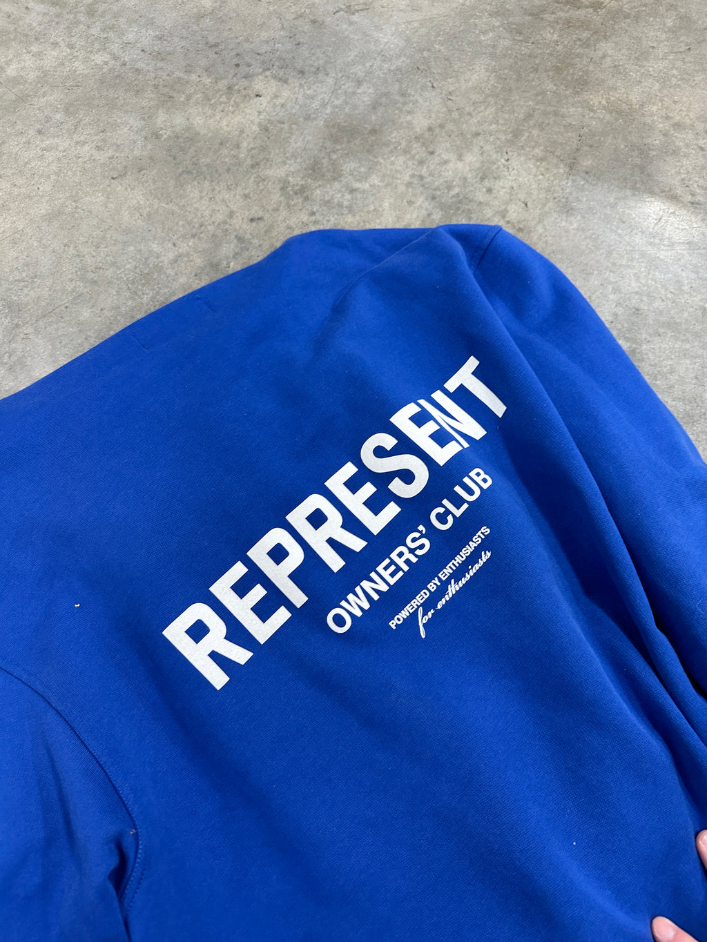Represent Owners Club Hoodie Sz L - Cobalt Blue