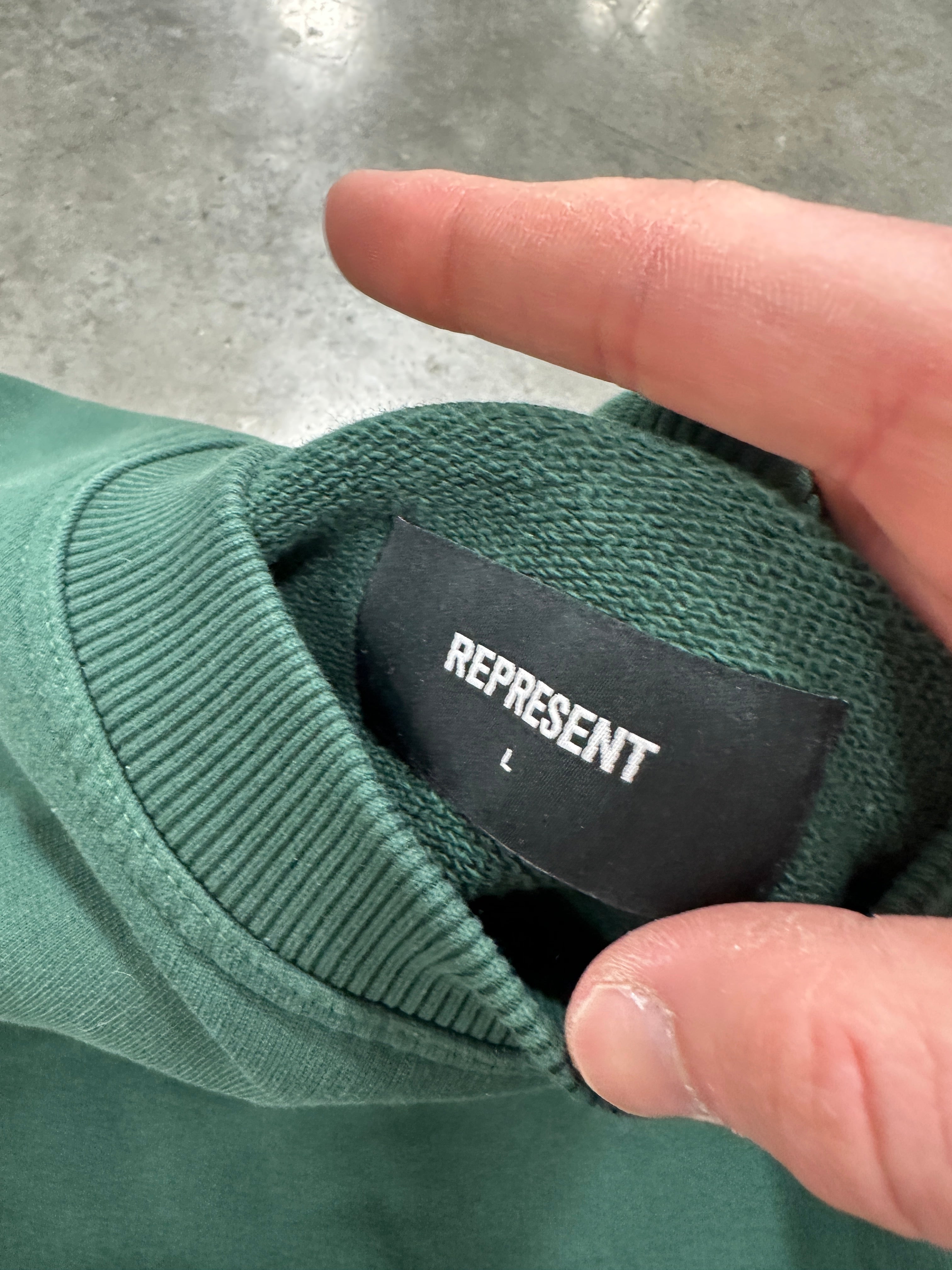 Represent Storms In Heaven Green Crewneck Sz L
