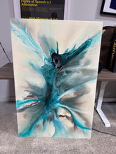 Load image into Gallery viewer, Aqua by Edith Martinez 55" x 36" Canvas
