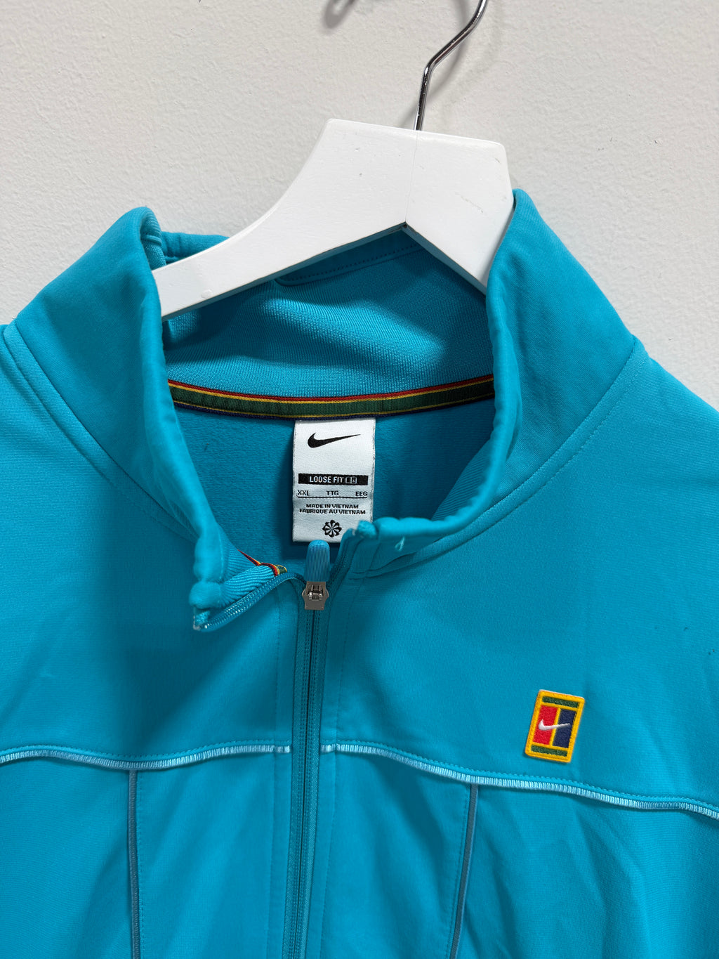 Nike Court Heritage Tennis Jacket Teal Nebula Sz 2XL