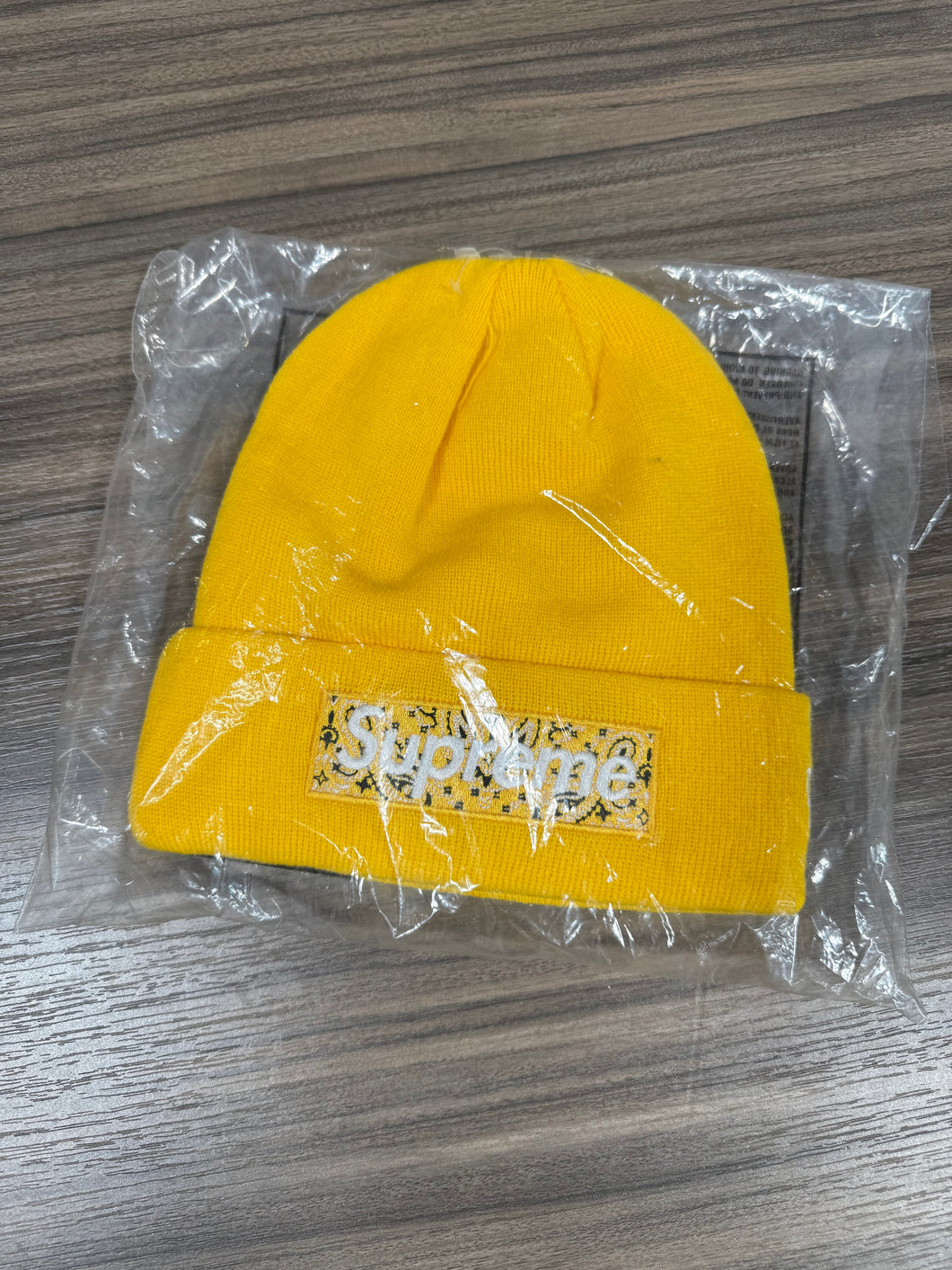 Supreme Box Logo Beanie Paisley/Yellow