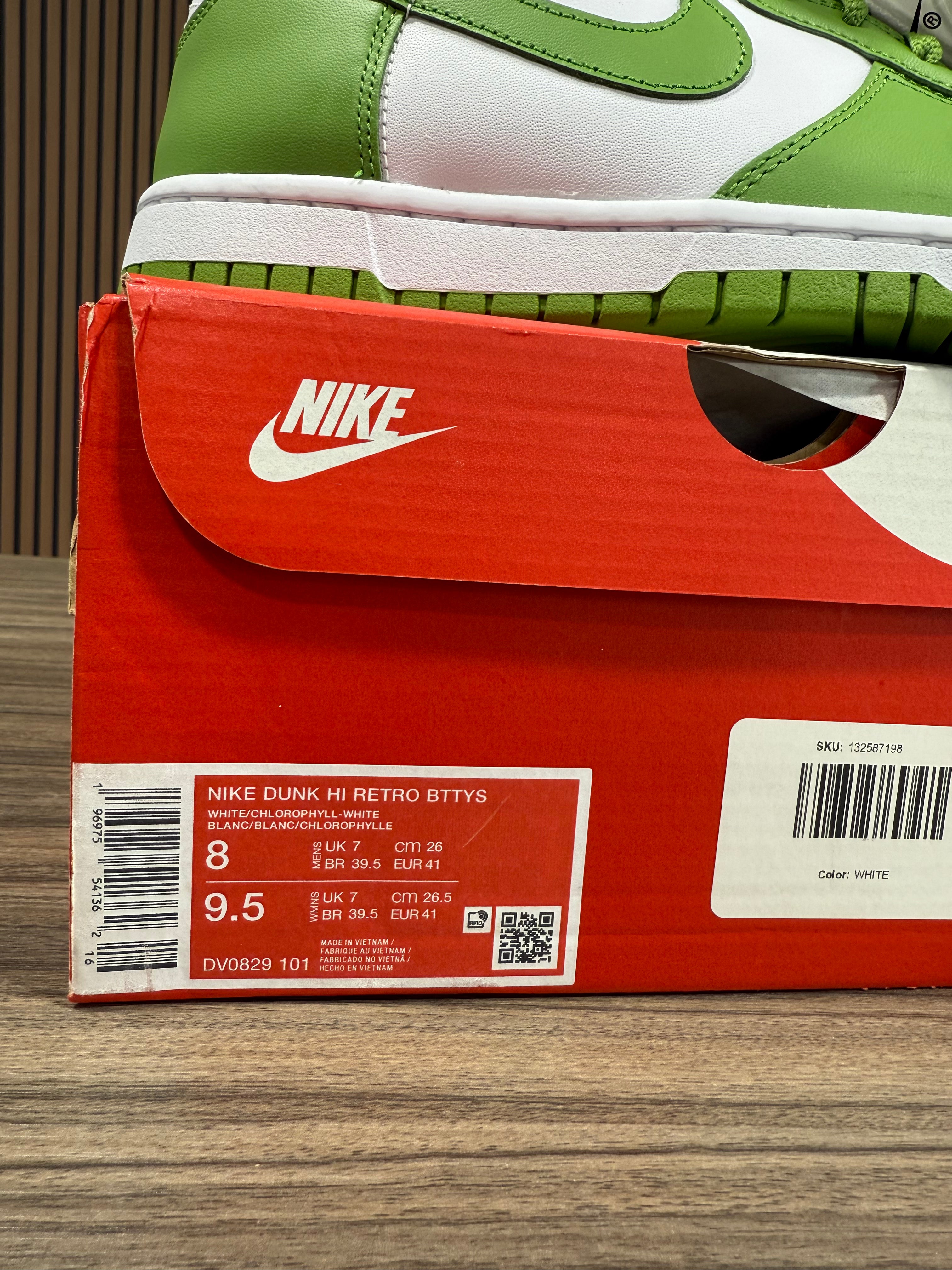 Nike Dunk Hi Chlorophyll Sz 8