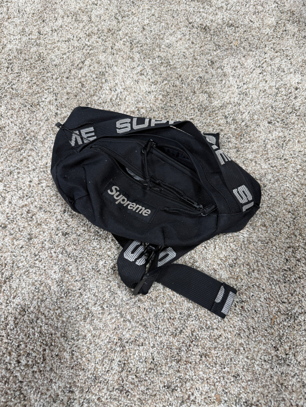 Black Supreme Waist Bag Fanny Pack Shoulder Bag